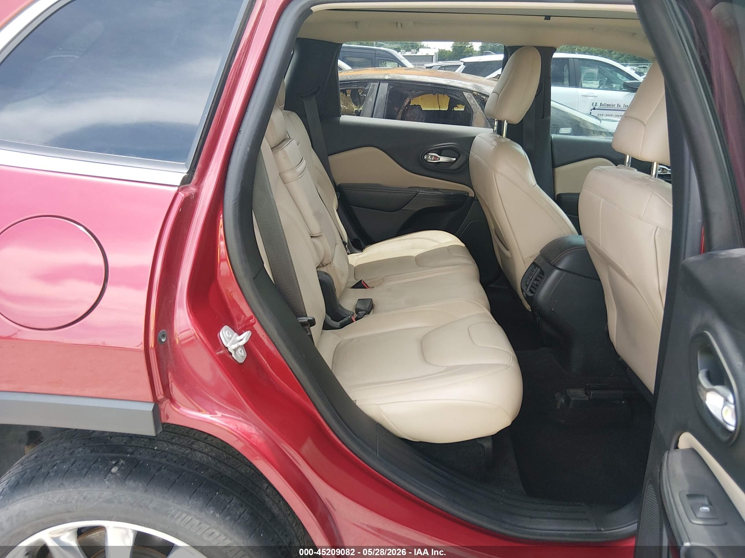 2015 Jeep Cherokee Limited Красный vin: 1C4PJLDS9FW517778
