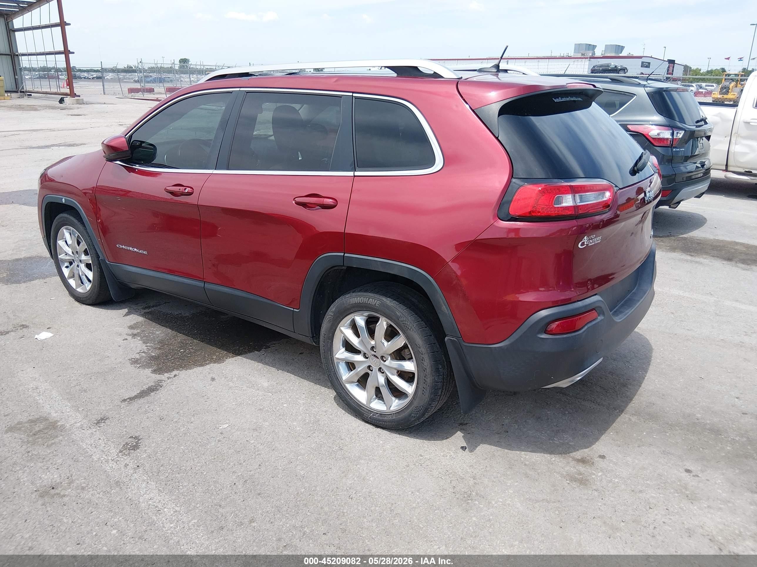 2015 Jeep Cherokee Limited Красный vin: 1C4PJLDS9FW517778