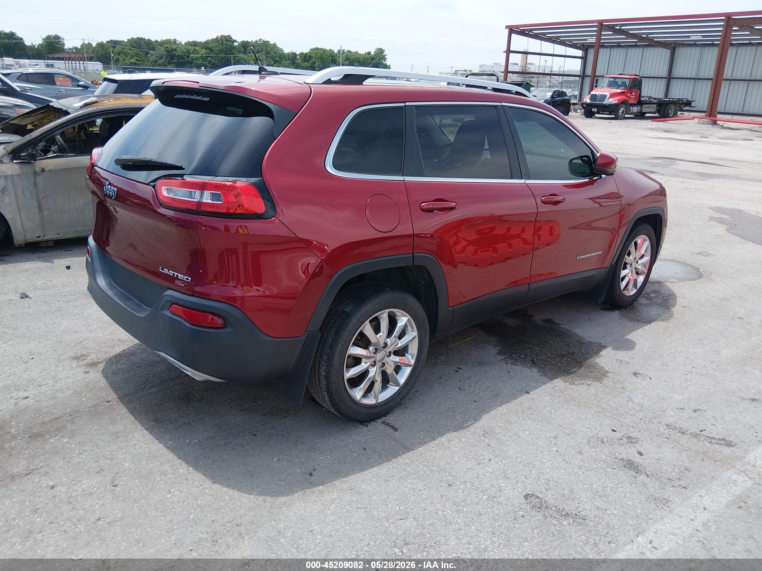 2015 Jeep Cherokee Limited Красный vin: 1C4PJLDS9FW517778