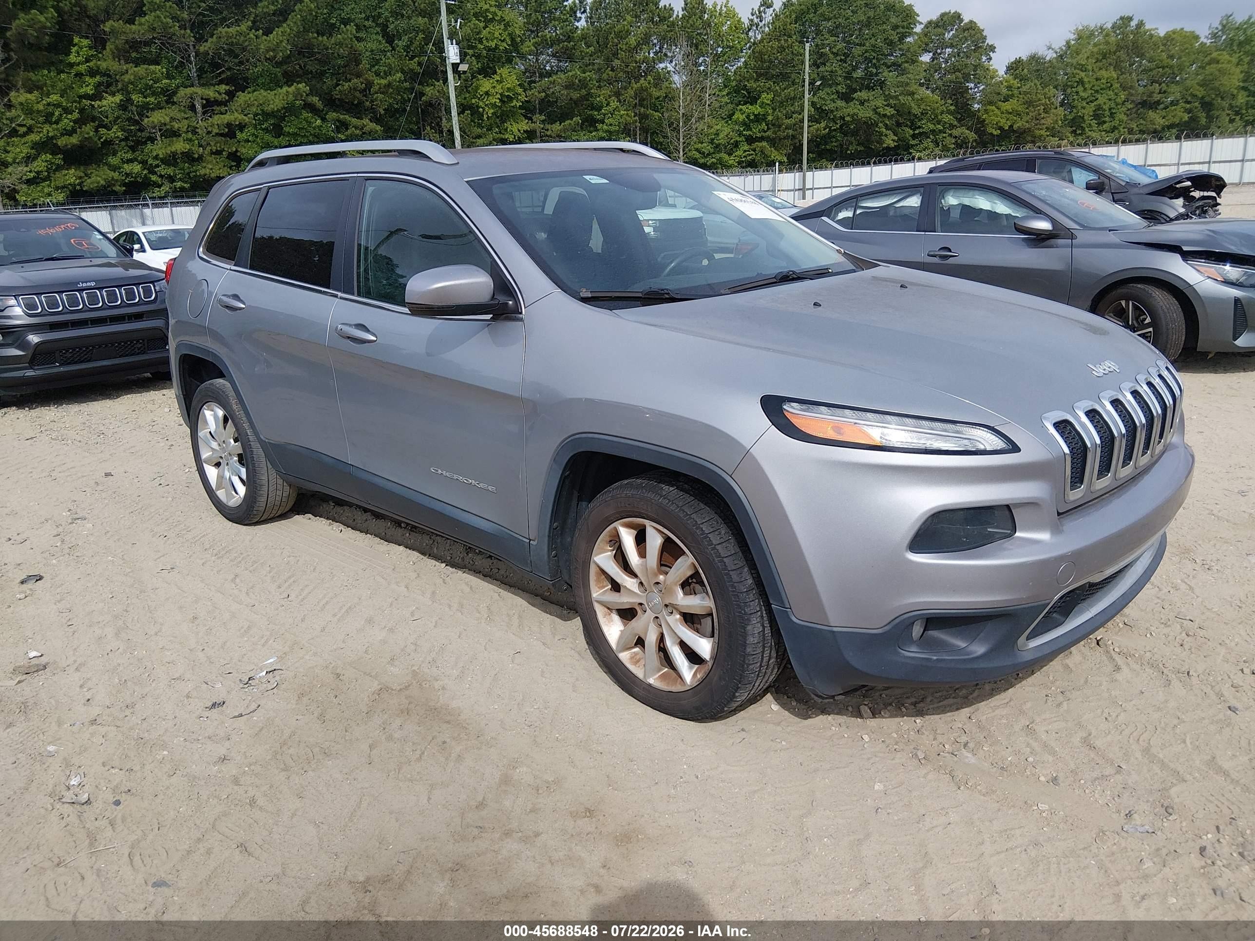 2015 Jeep Cherokee Limited Silver vin: 1C4PJLDS9FW531292