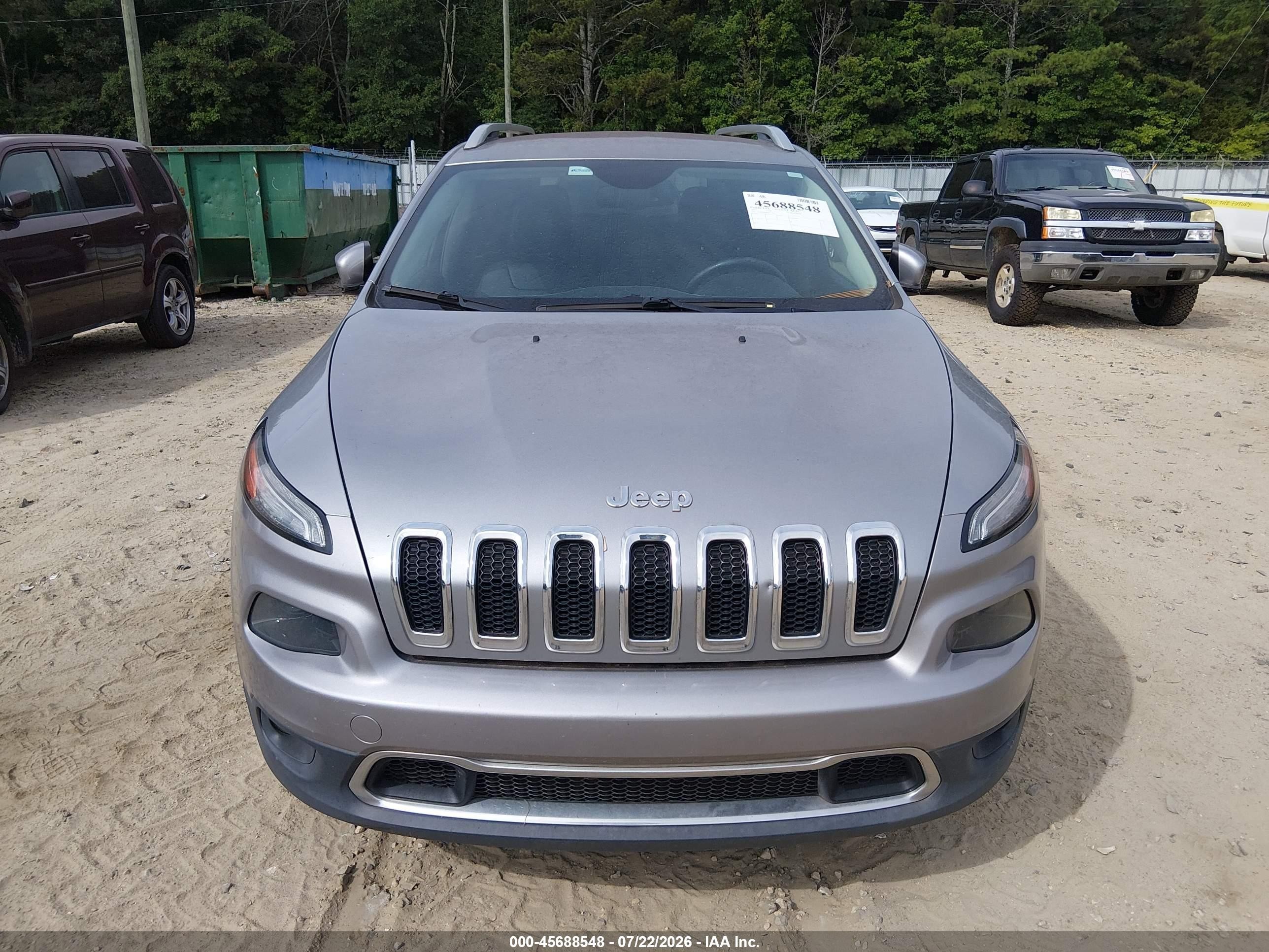 2015 Jeep Cherokee Limited Silver vin: 1C4PJLDS9FW531292