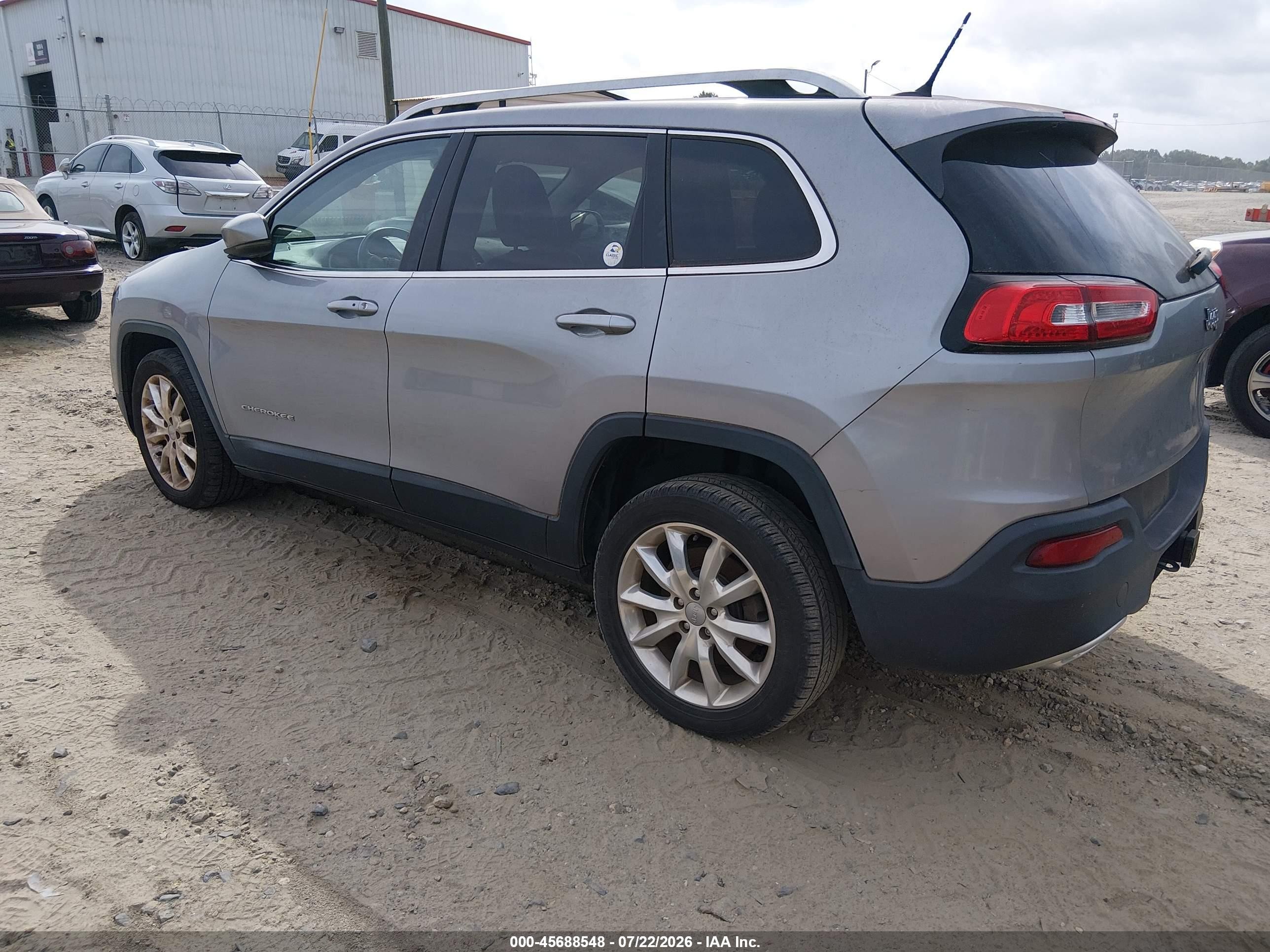 2015 Jeep Cherokee Limited Silver vin: 1C4PJLDS9FW531292