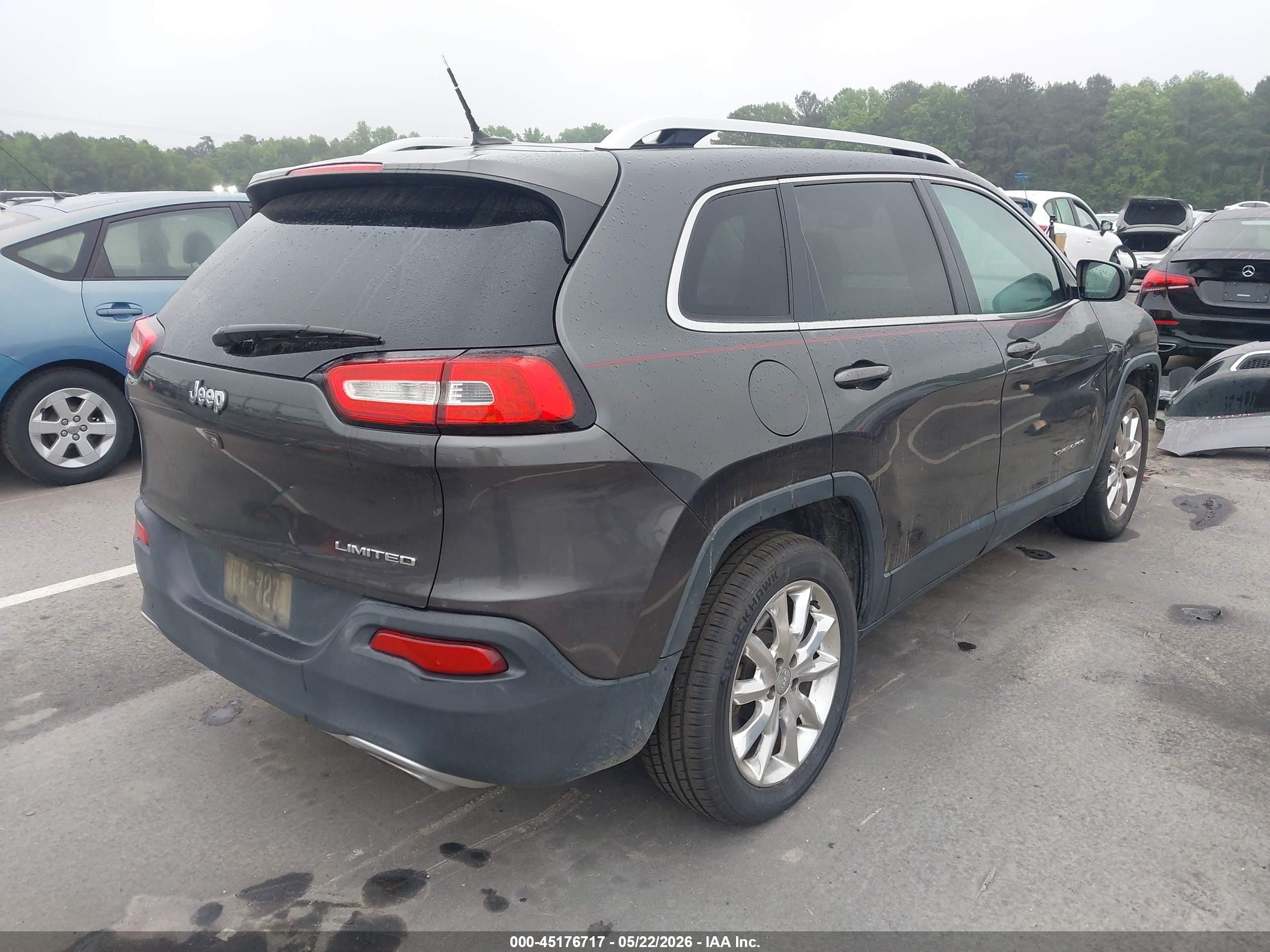 2015 Jeep Cherokee Limited Gray vin: 1C4PJLDS9FW573560