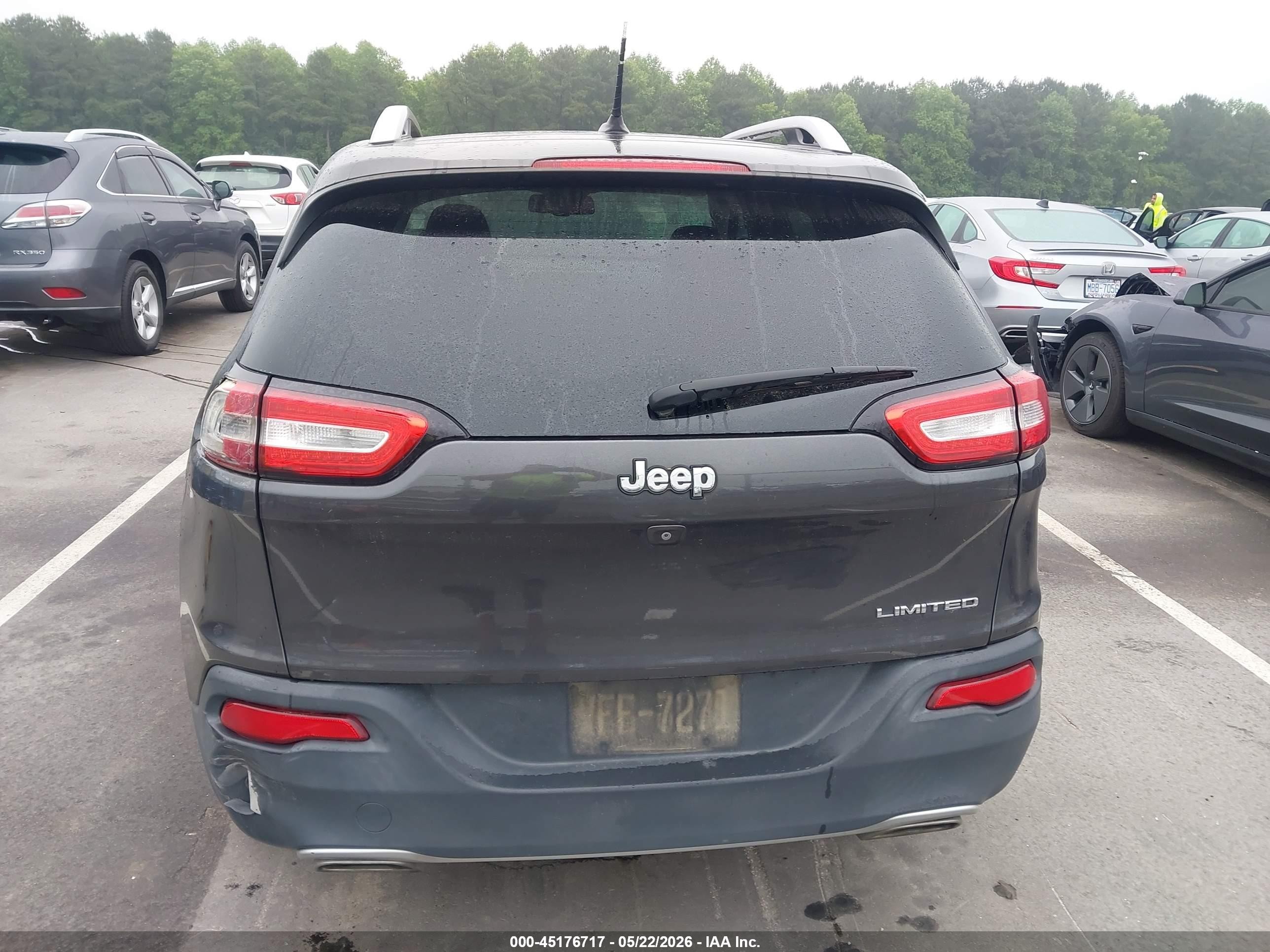 2015 Jeep Cherokee Limited Gray vin: 1C4PJLDS9FW573560