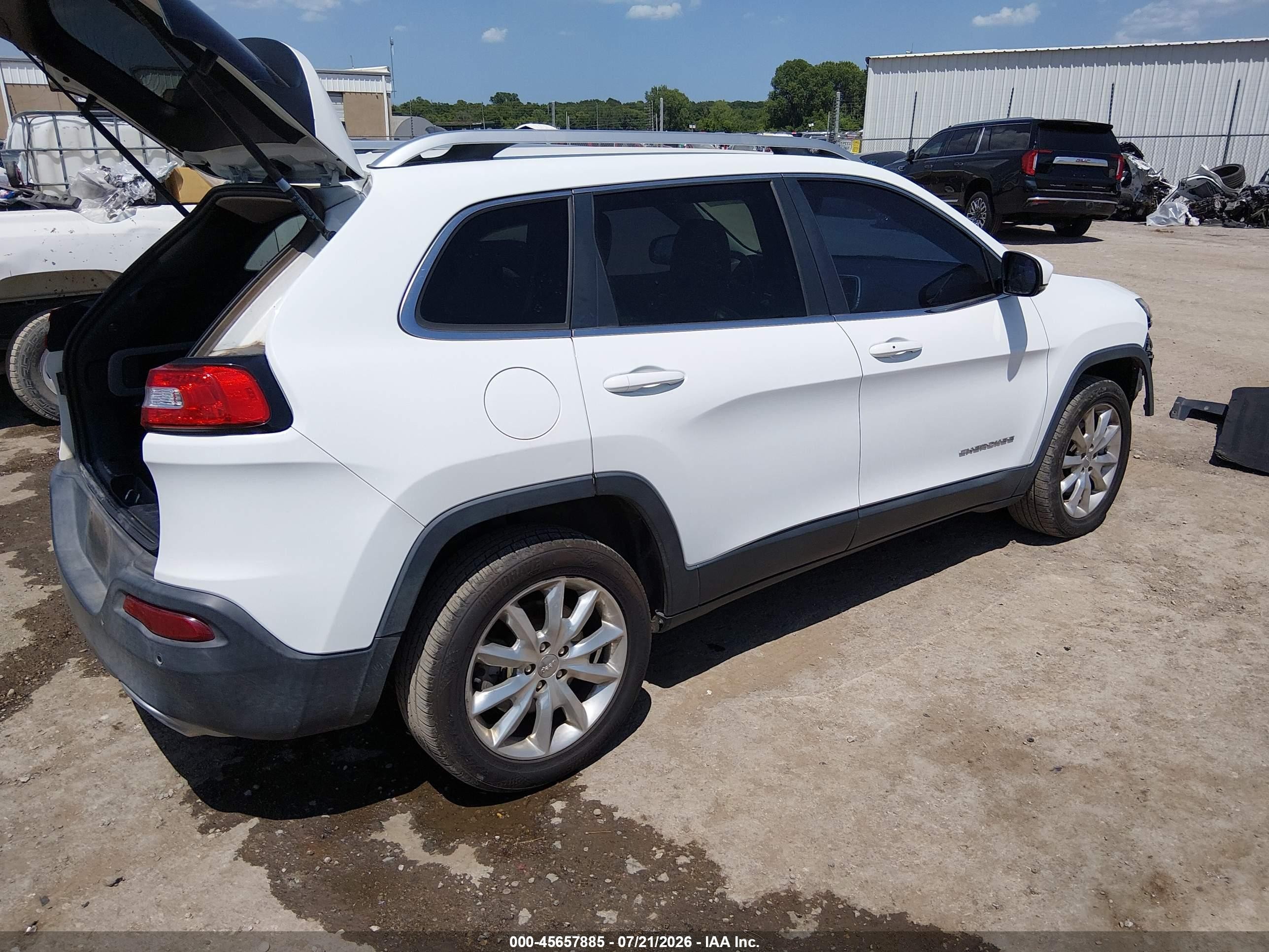 2015 Jeep Cherokee Limited Белый vin: 1C4PJLDS9FW670113