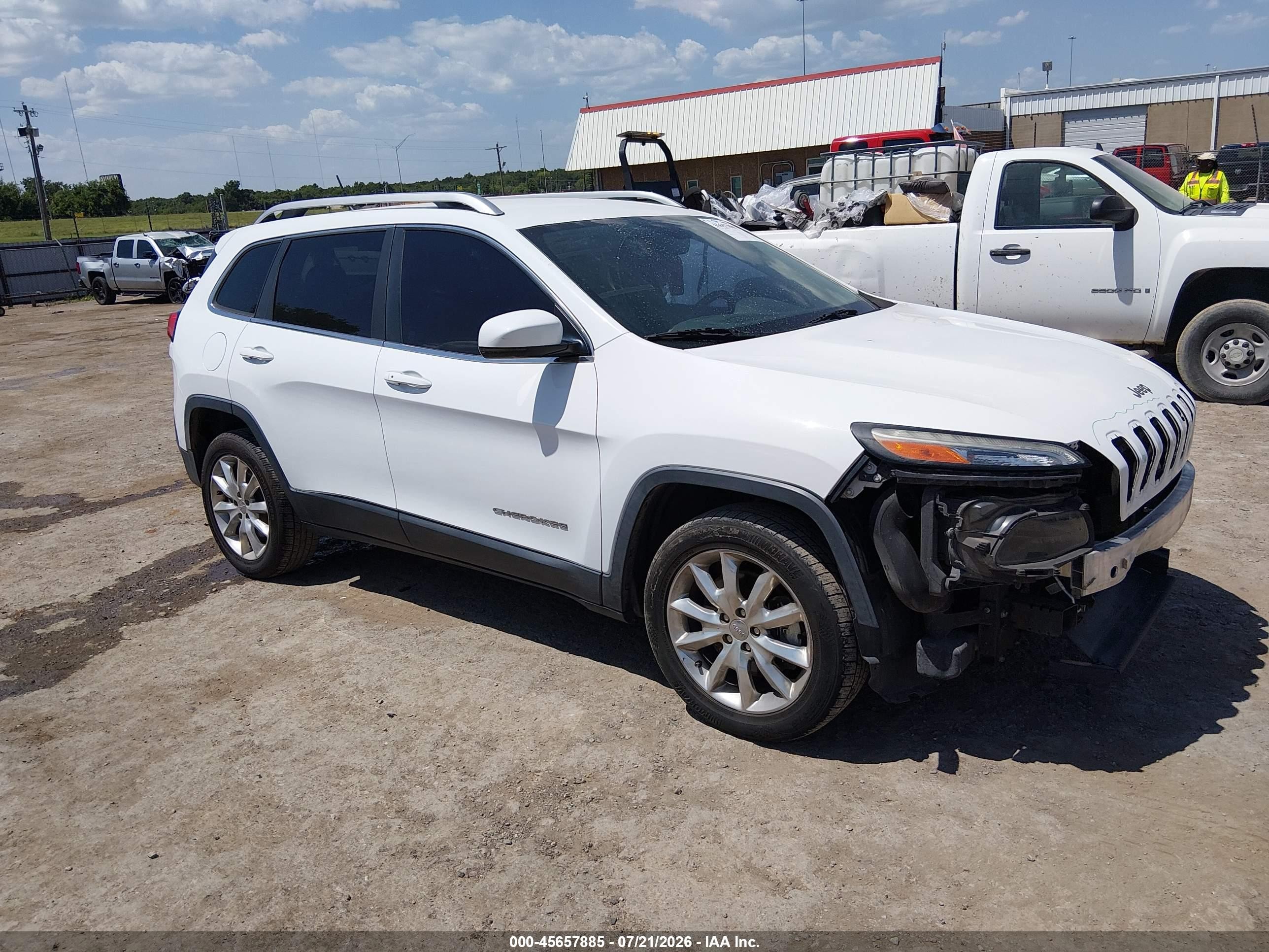 2015 Jeep Cherokee Limited Белый vin: 1C4PJLDS9FW670113