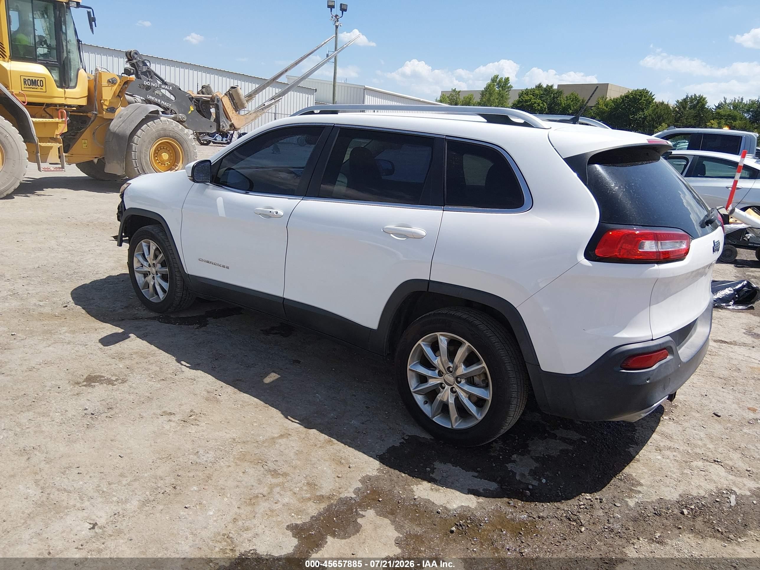 2015 Jeep Cherokee Limited Белый vin: 1C4PJLDS9FW670113