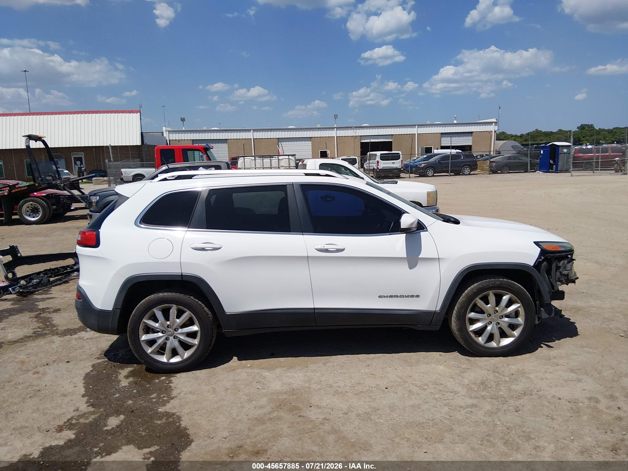 2015 Jeep Cherokee Limited Белый vin: 1C4PJLDS9FW670113