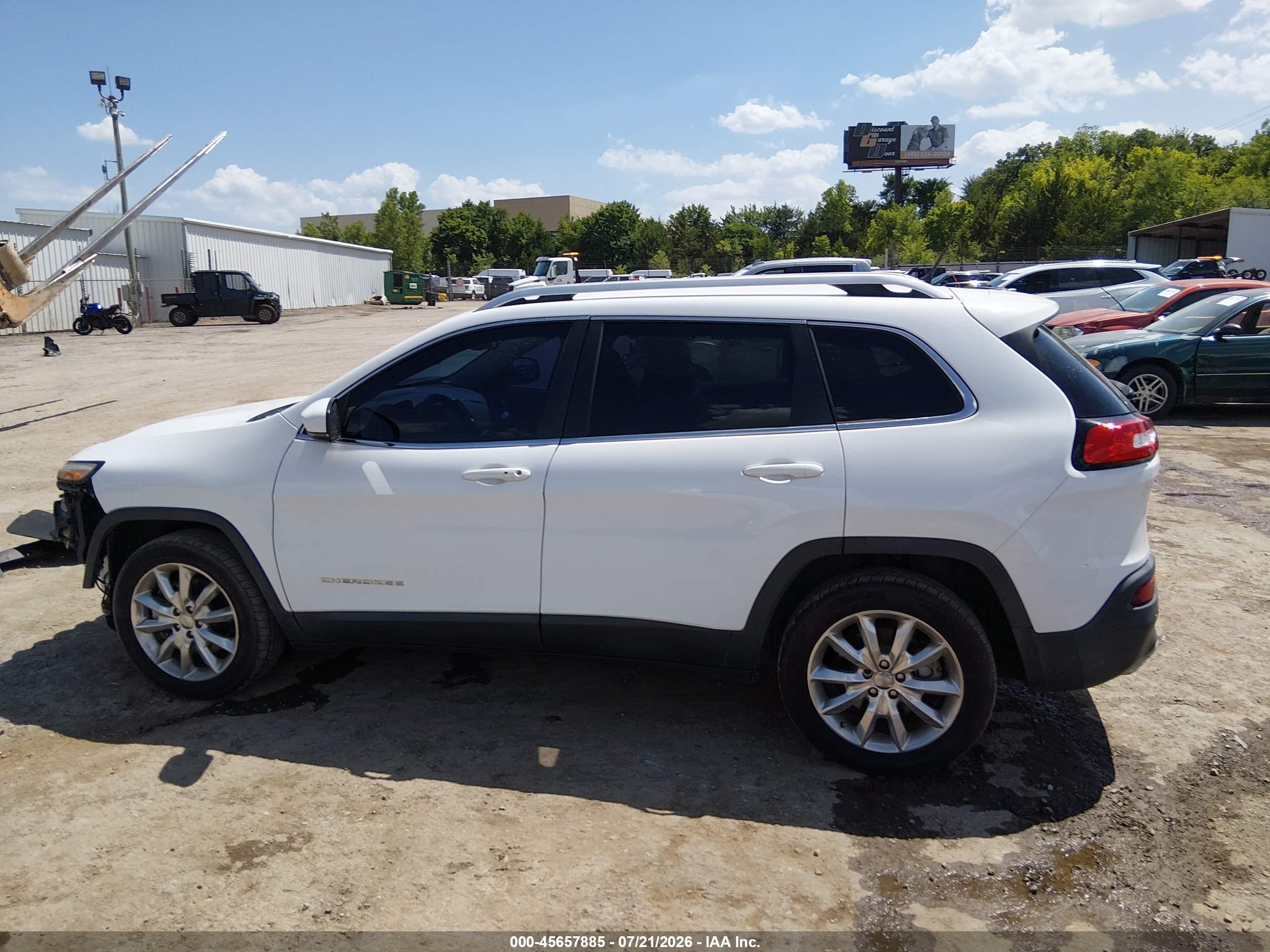 2015 Jeep Cherokee Limited Белый vin: 1C4PJLDS9FW670113