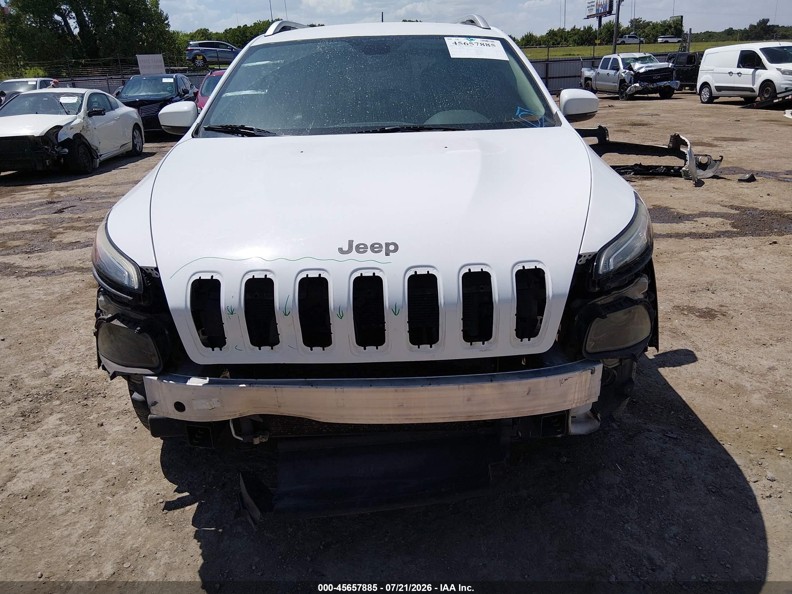 2015 Jeep Cherokee Limited Белый vin: 1C4PJLDS9FW670113