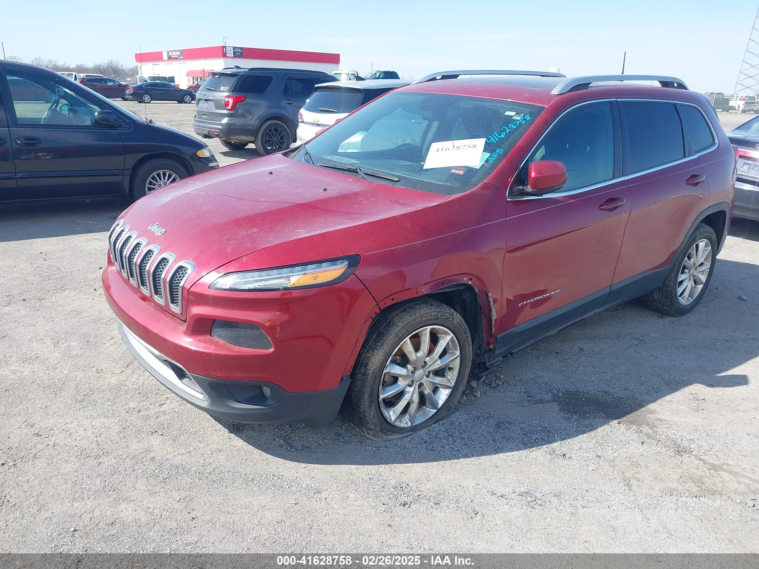 2017 Jeep Cherokee Limited Fwd Burgundy vin: 1C4PJLDS9HW623621