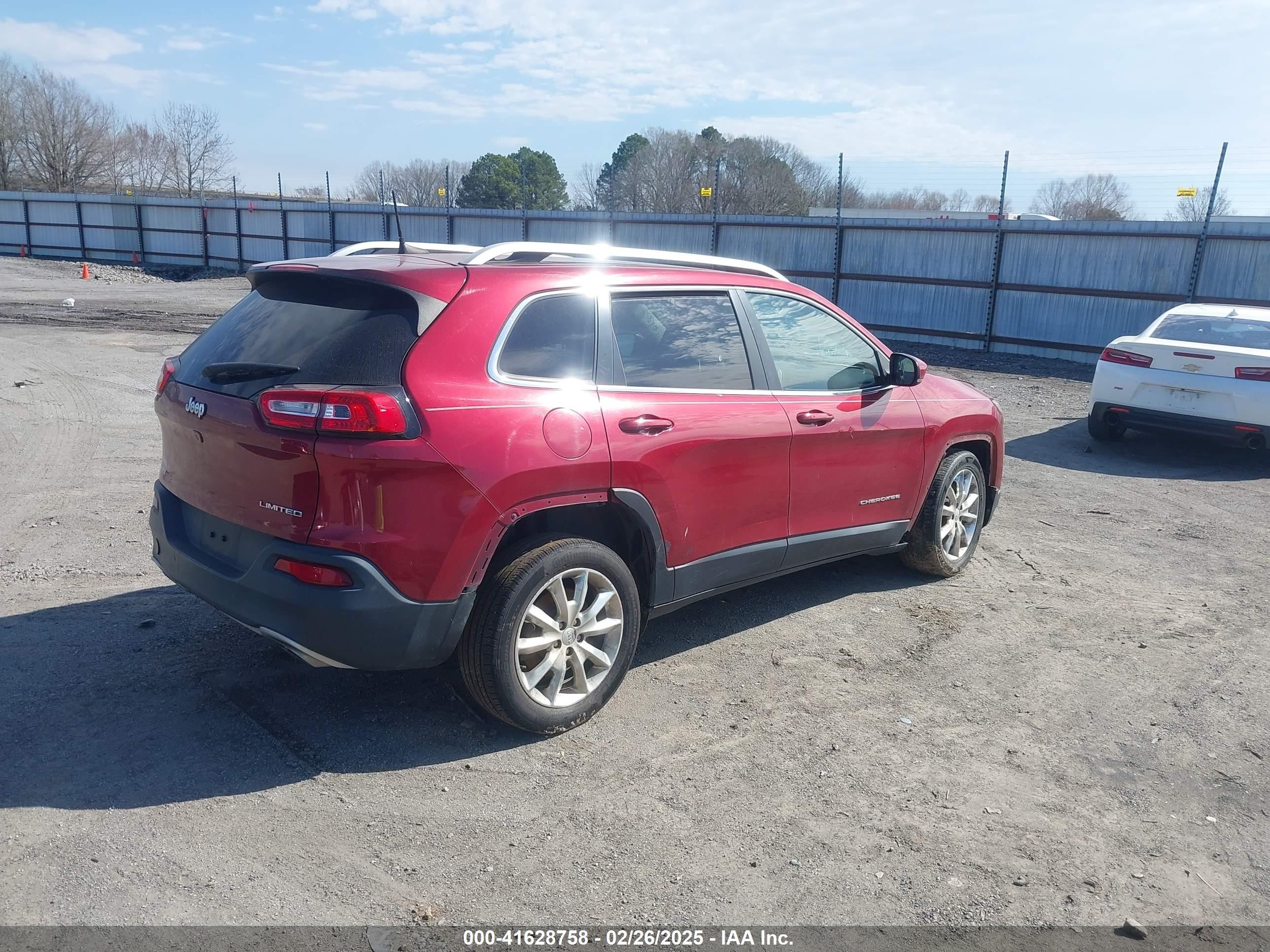2017 Jeep Cherokee Limited Fwd Burgundy vin: 1C4PJLDS9HW623621