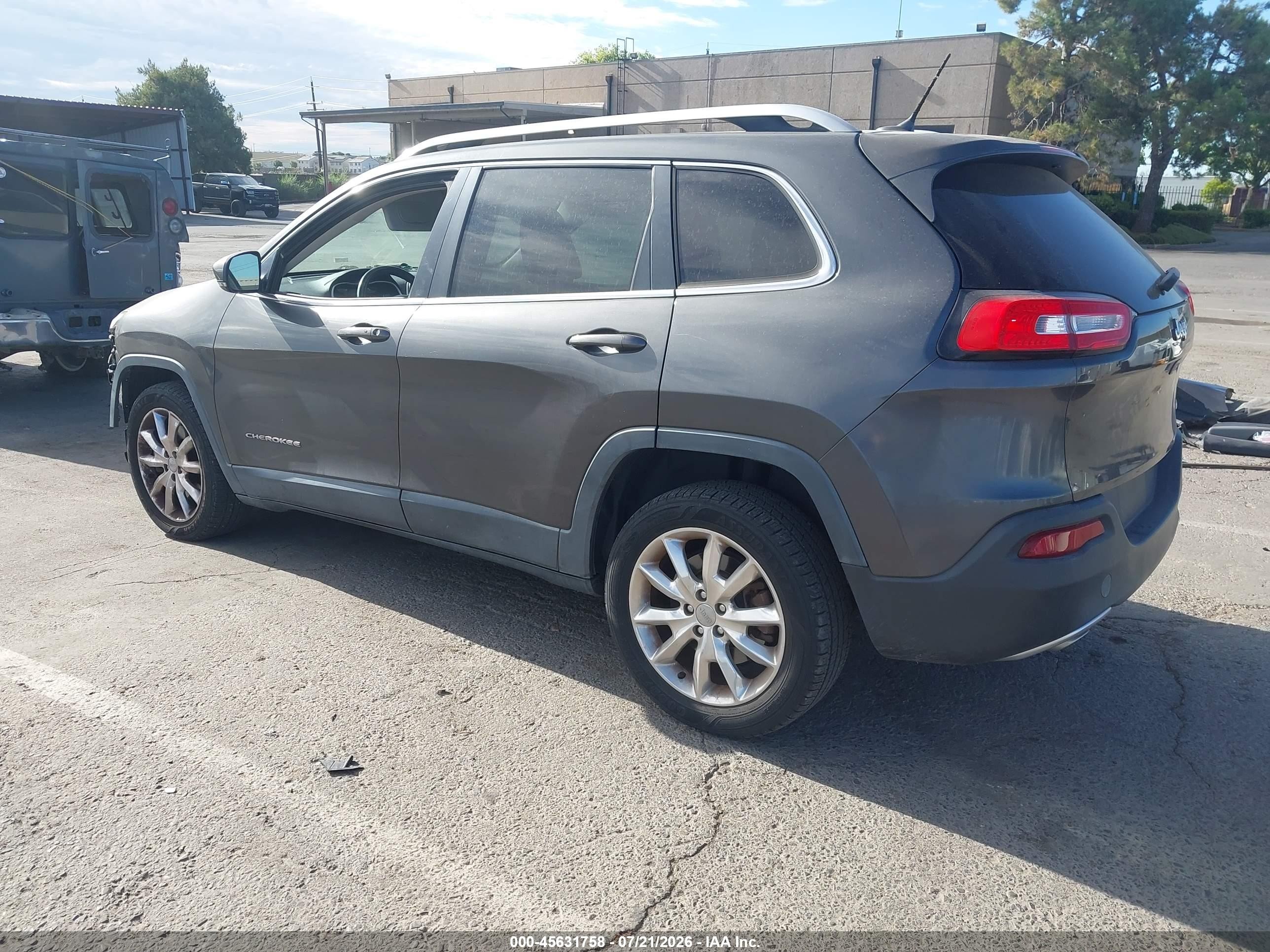2014 Jeep Cherokee Limited Серый vin: 1C4PJLDSXEW302845