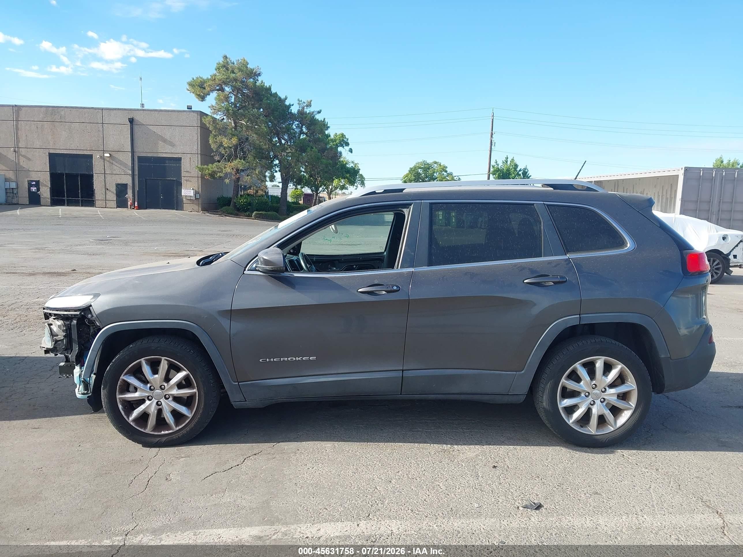 2014 Jeep Cherokee Limited Серый vin: 1C4PJLDSXEW302845