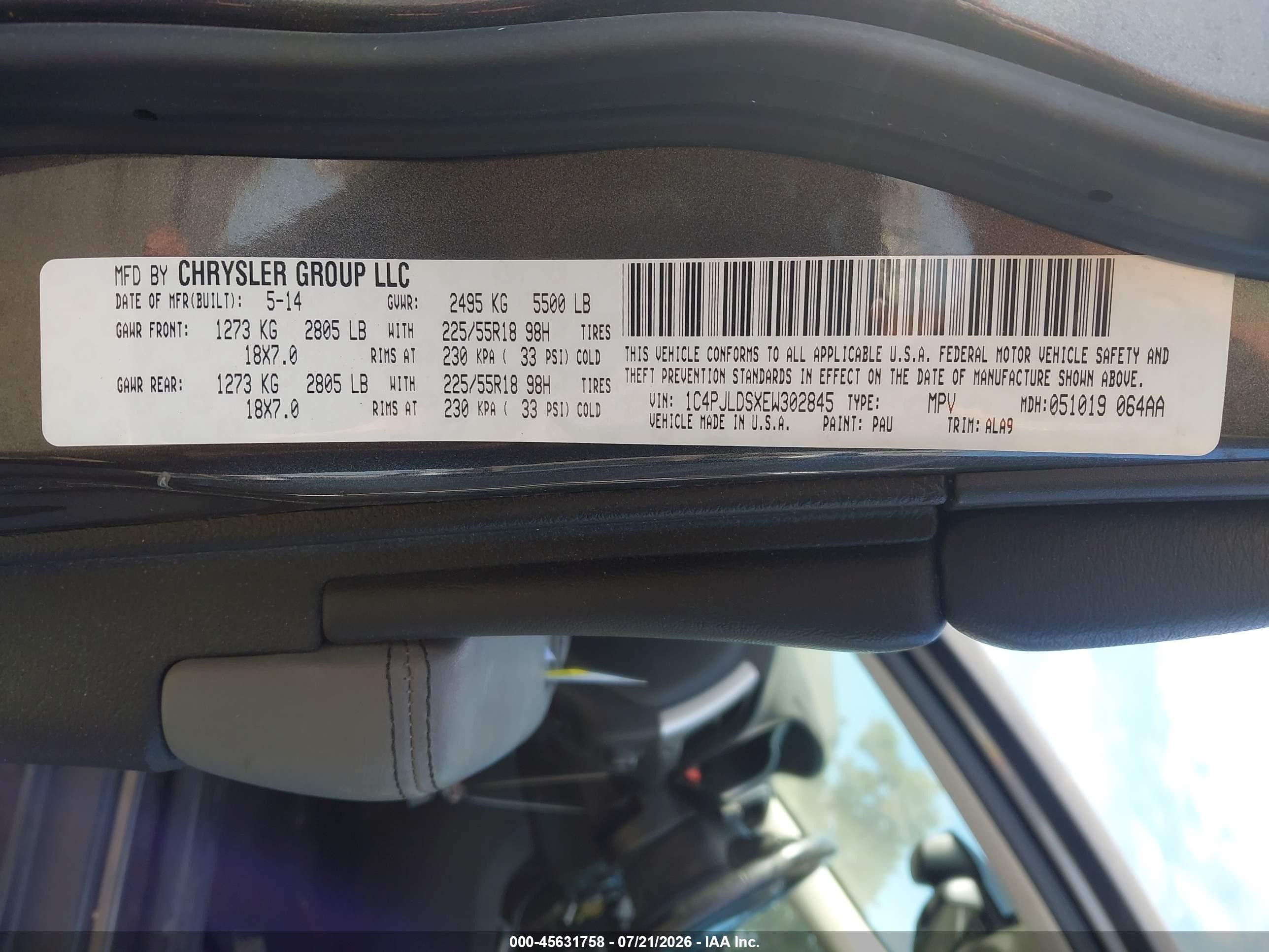2014 Jeep Cherokee Limited Серый vin: 1C4PJLDSXEW302845
