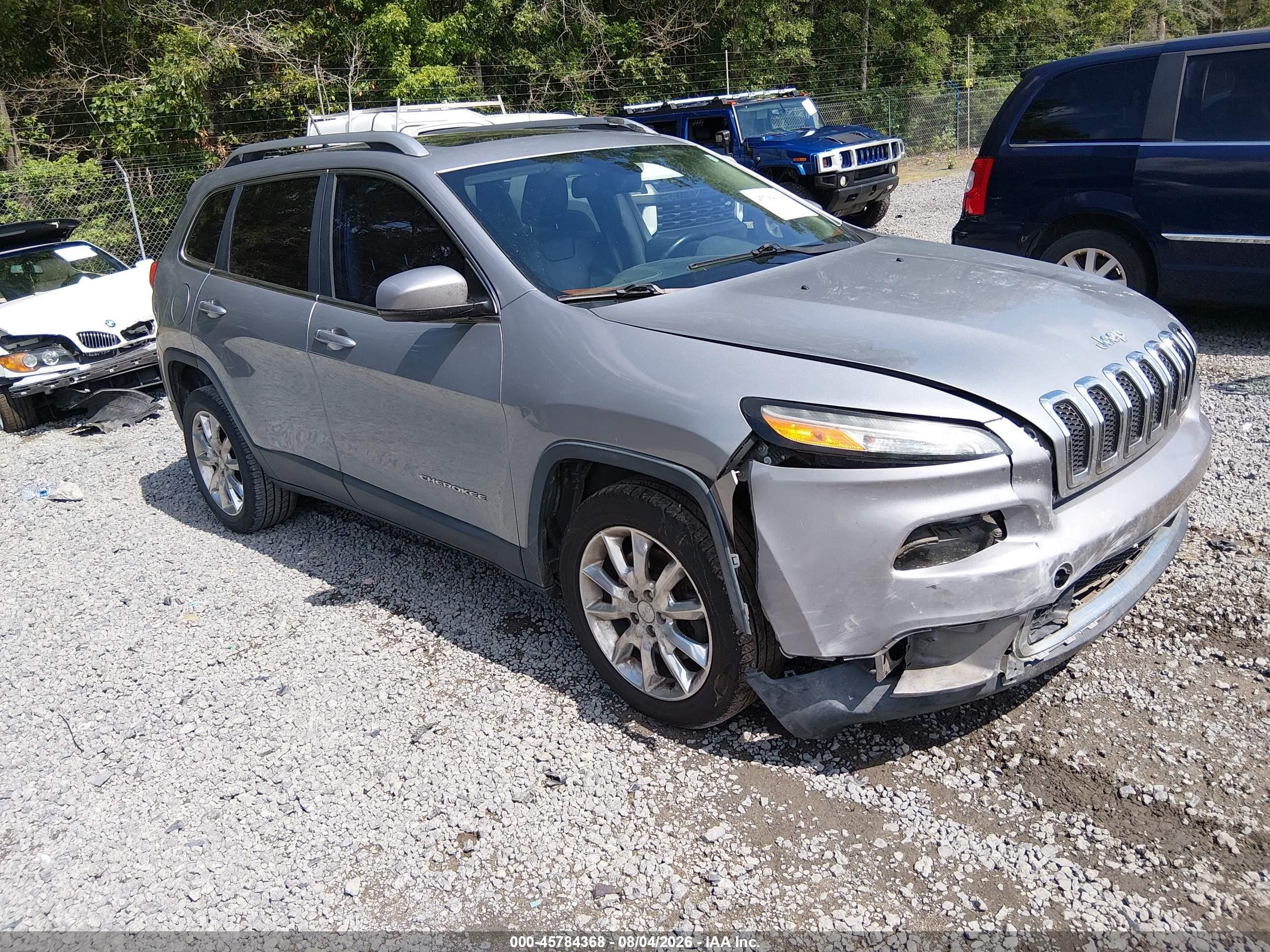 2015 Jeep Cherokee Limited Silver vin: 1C4PJLDSXFW539059