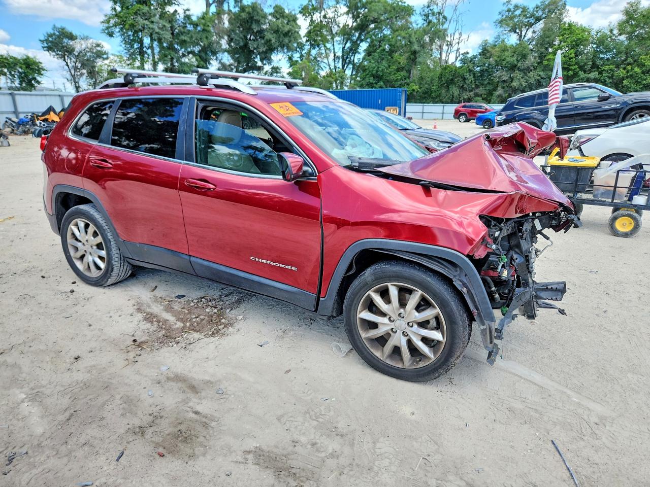 2015 Jeep Cherokee Limited Red vin: 1C4PJLDSXFW761942