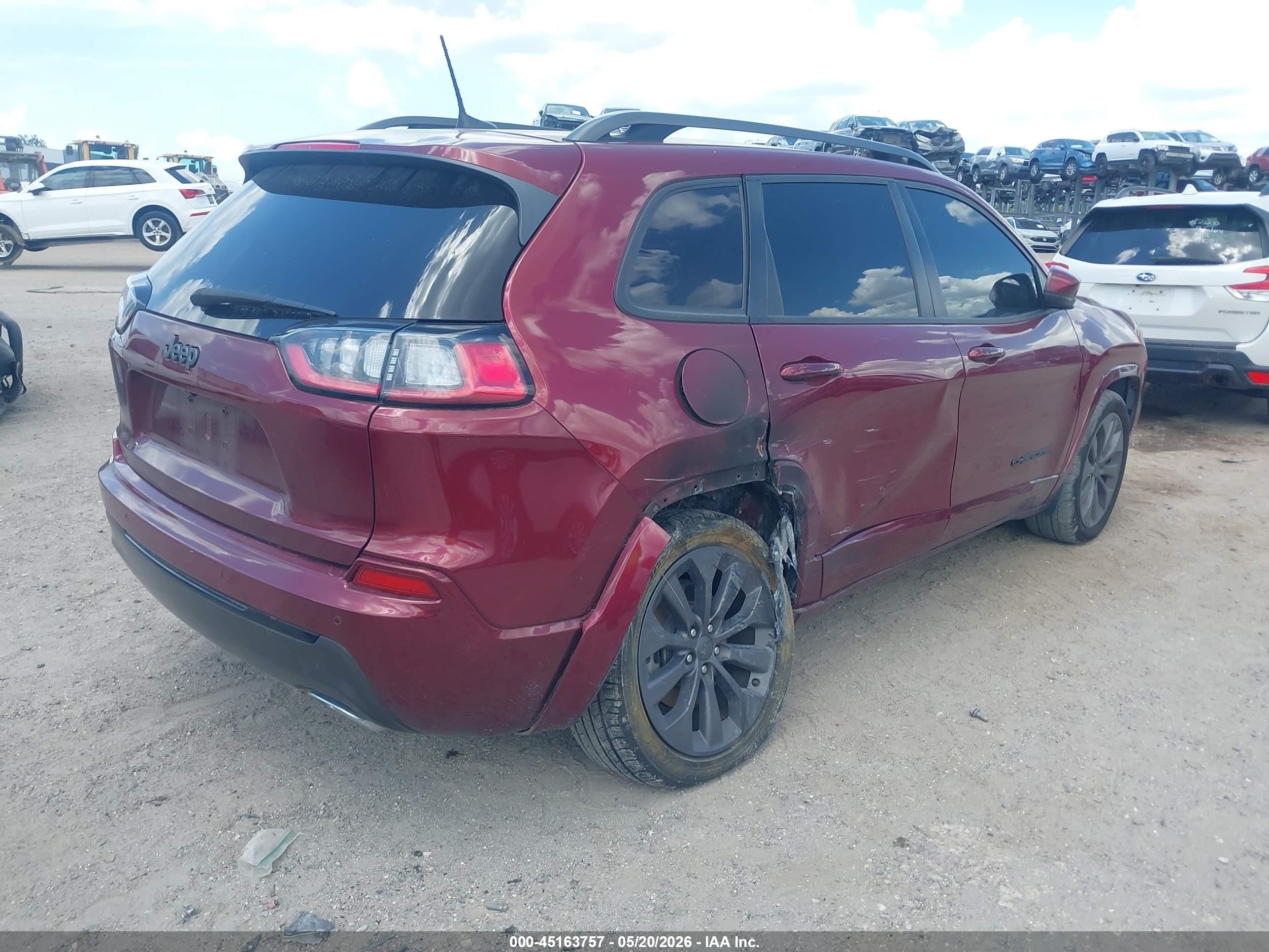 2020 Jeep Cherokee High Altitude Fwd Burgundy vin: 1C4PJLDXXLD634515