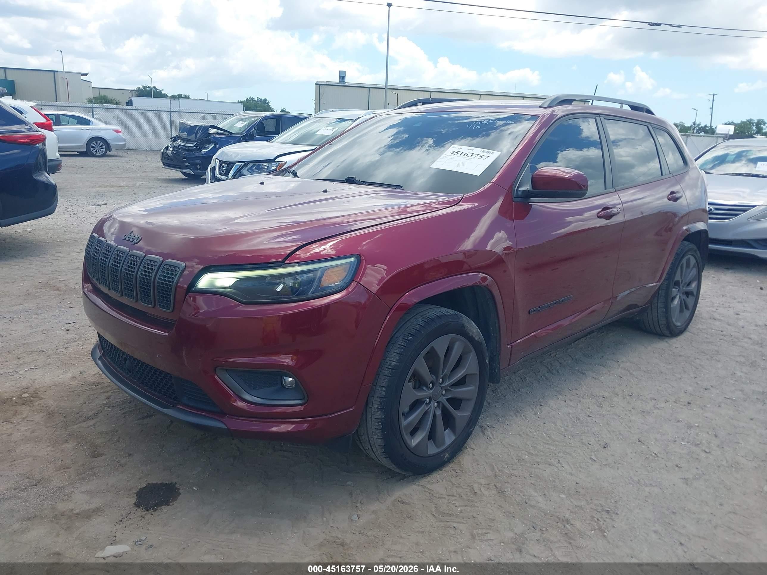 2020 Jeep Cherokee High Altitude Fwd Burgundy vin: 1C4PJLDXXLD634515