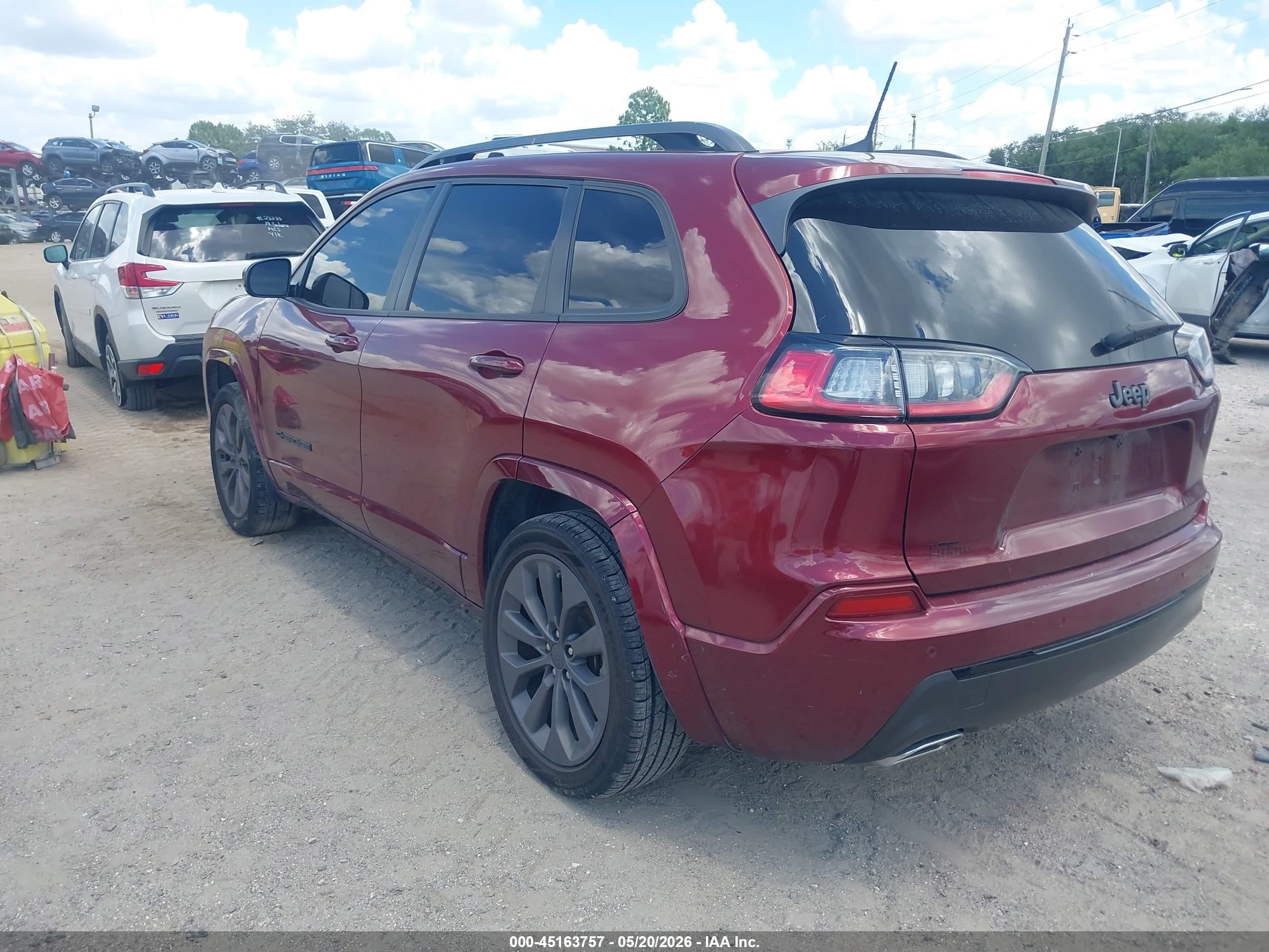 2020 Jeep Cherokee High Altitude Fwd Burgundy vin: 1C4PJLDXXLD634515
