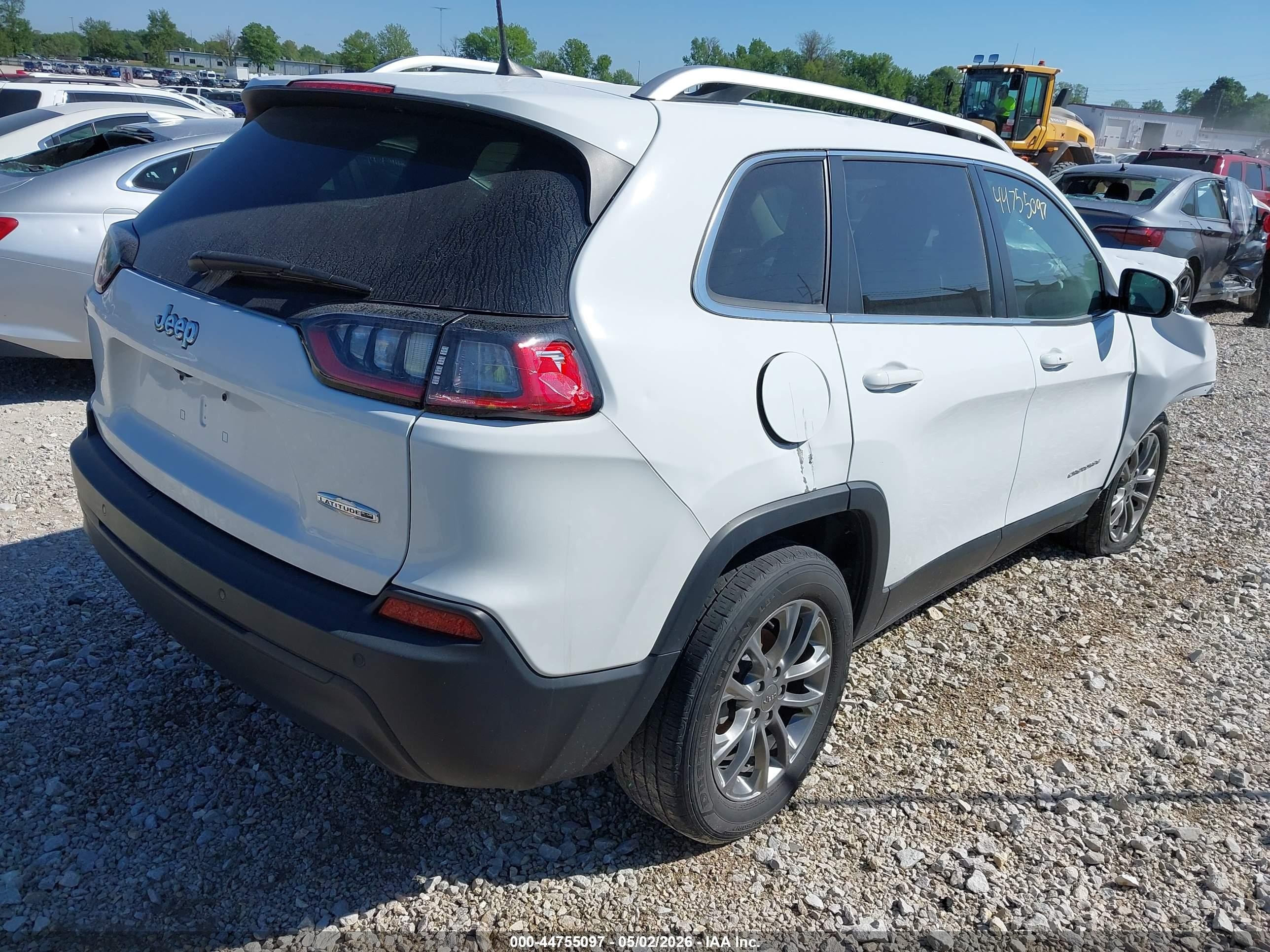 2020 Jeep Cherokee Latitude Plus Fwd White vin: 1C4PJLLB4LD503540