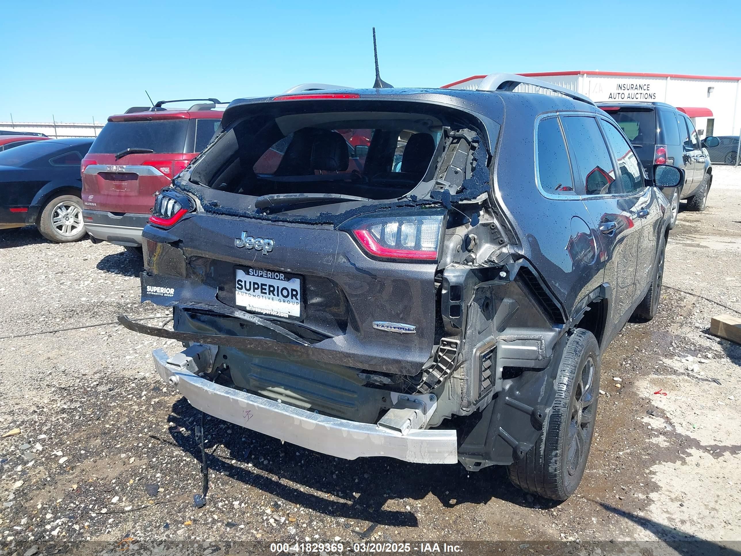 2019 Jeep Cherokee Latitude Plus Fwd Серый vin: 1C4PJLLB6KD396134