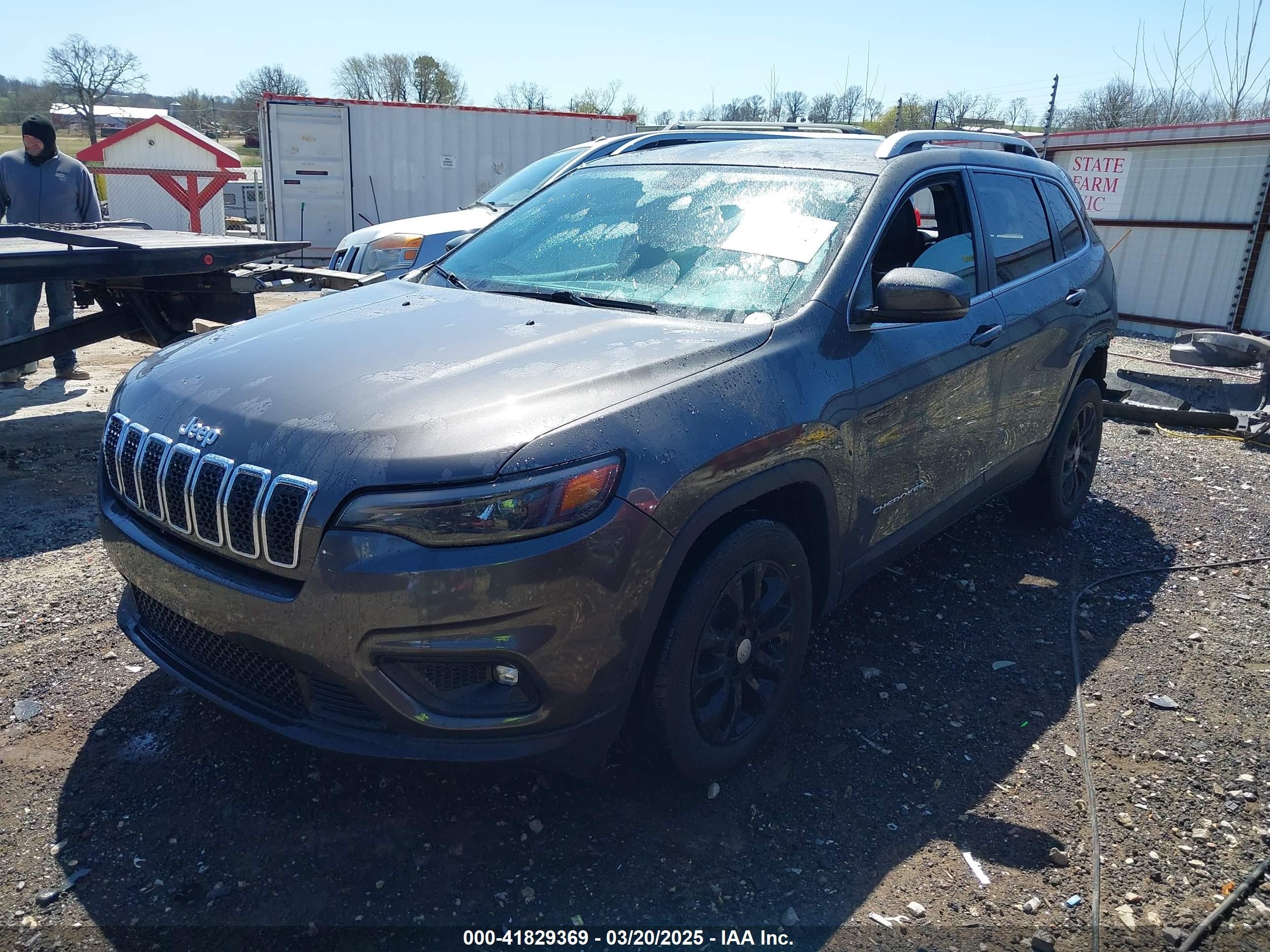 2019 Jeep Cherokee Latitude Plus Fwd Серый vin: 1C4PJLLB6KD396134