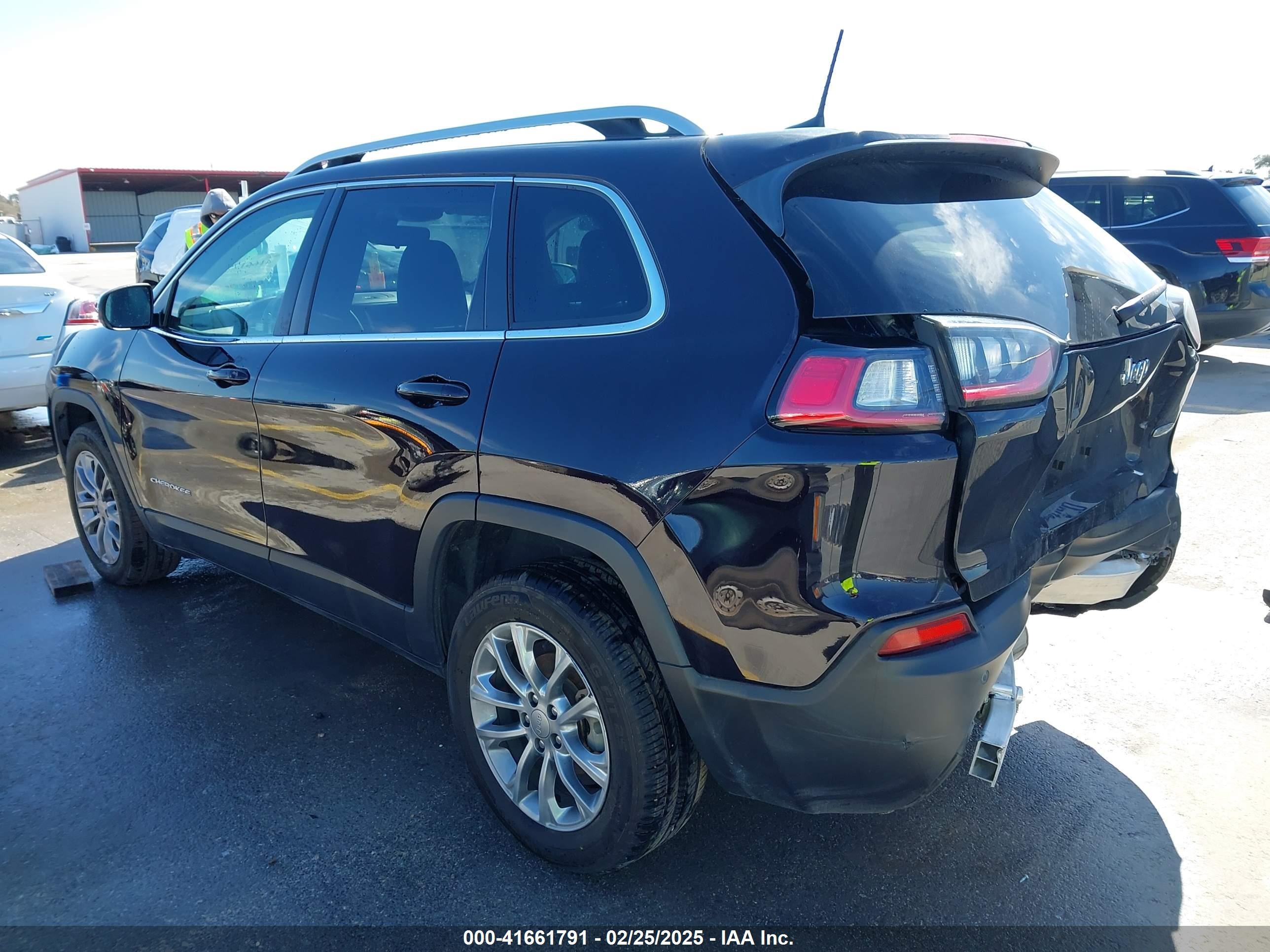 2021 Jeep Cherokee Latitude Plus Fwd Black vin: 1C4PJLLB6MD155810
