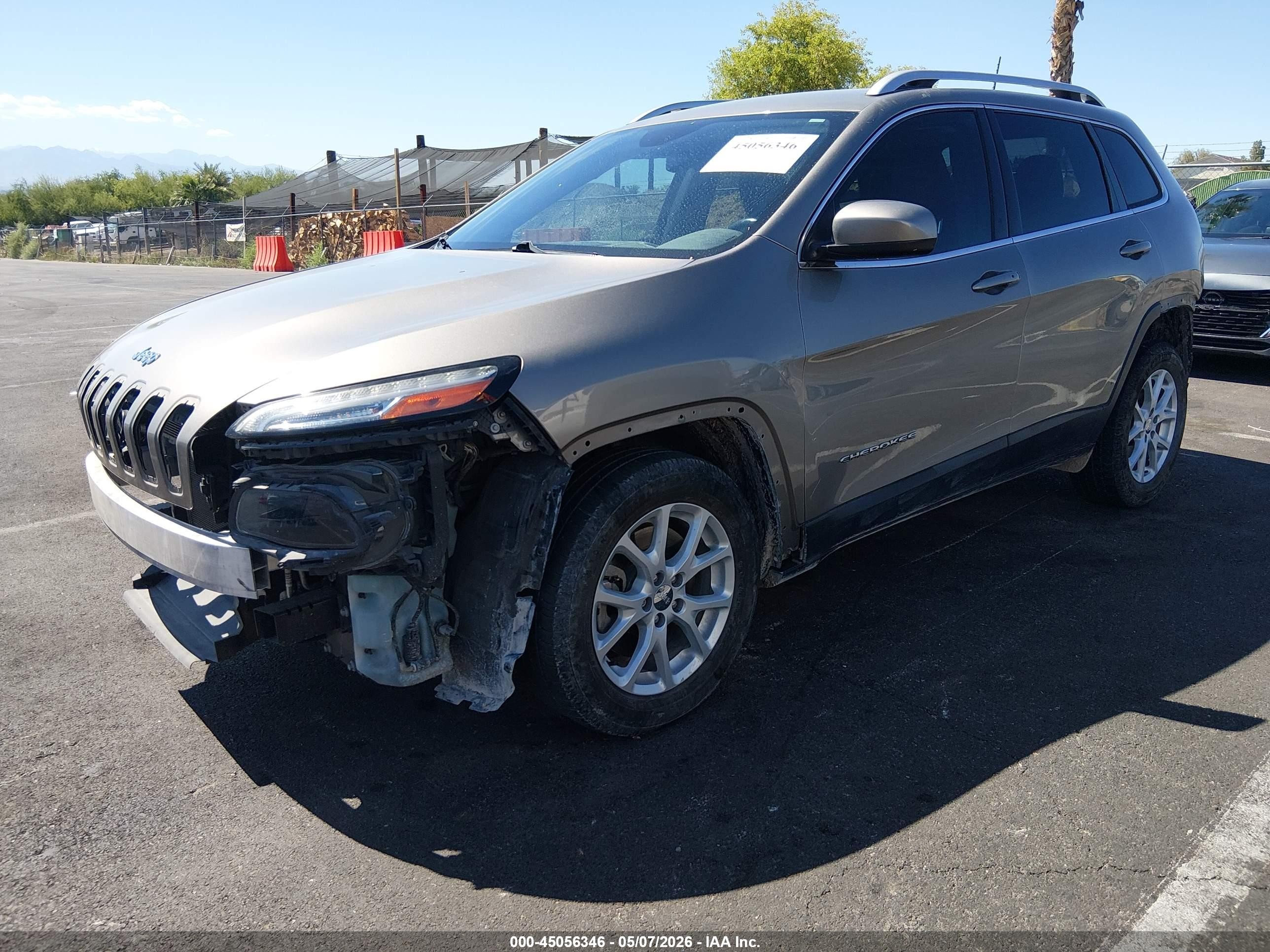 2018 Jeep Cherokee Latitude Plus Fwd Желто-коричневый vin: 1C4PJLLB7JD587348