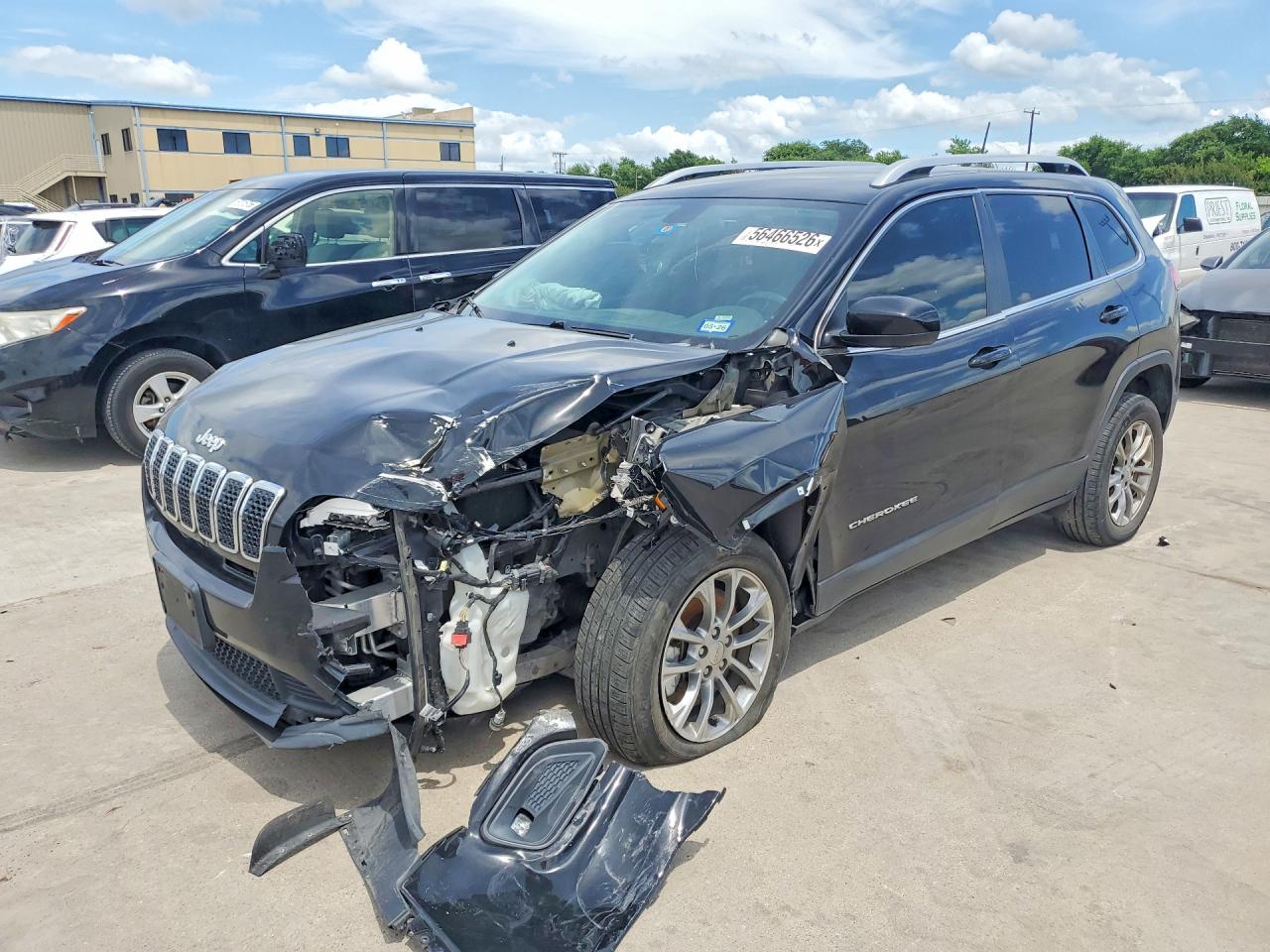 2019 Jeep Cherokee Latitude Plus Черный vin: 1C4PJLLB7KD151536