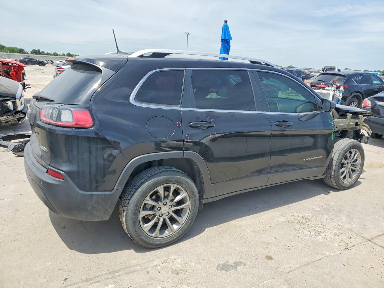 2020 Jeep Cherokee Latitude Plus Black vin: 1C4PJLLB8LD503556