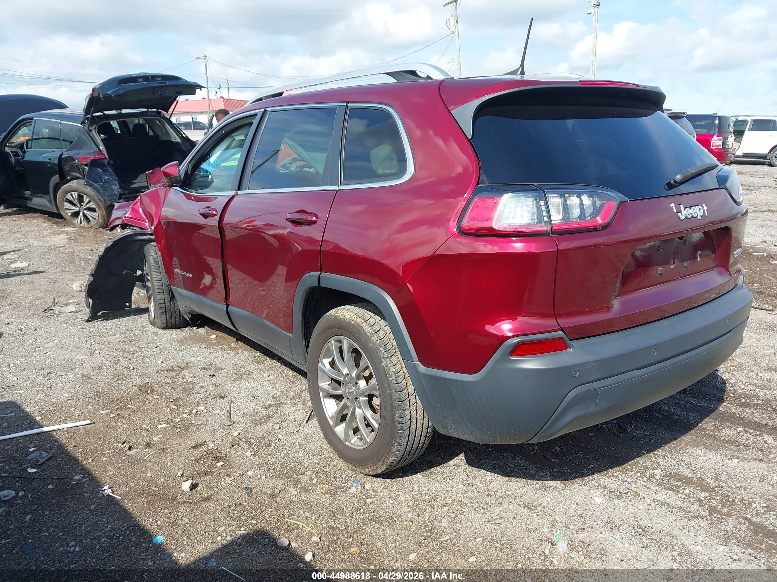 2020 Jeep Cherokee Latitude Plus Fwd Maroon vin: 1C4PJLLB8LD530515