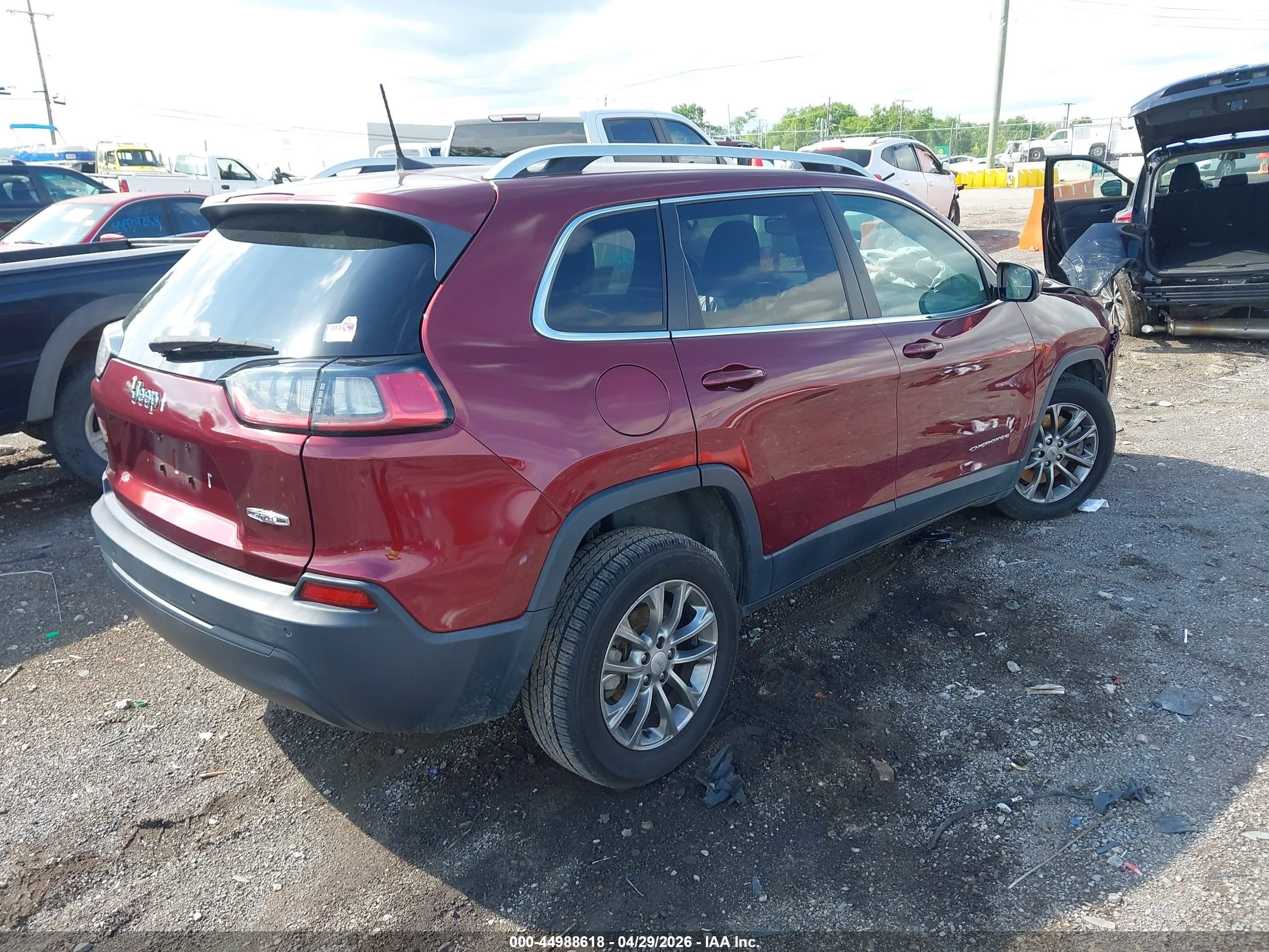 2020 Jeep Cherokee Latitude Plus Fwd Maroon vin: 1C4PJLLB8LD530515