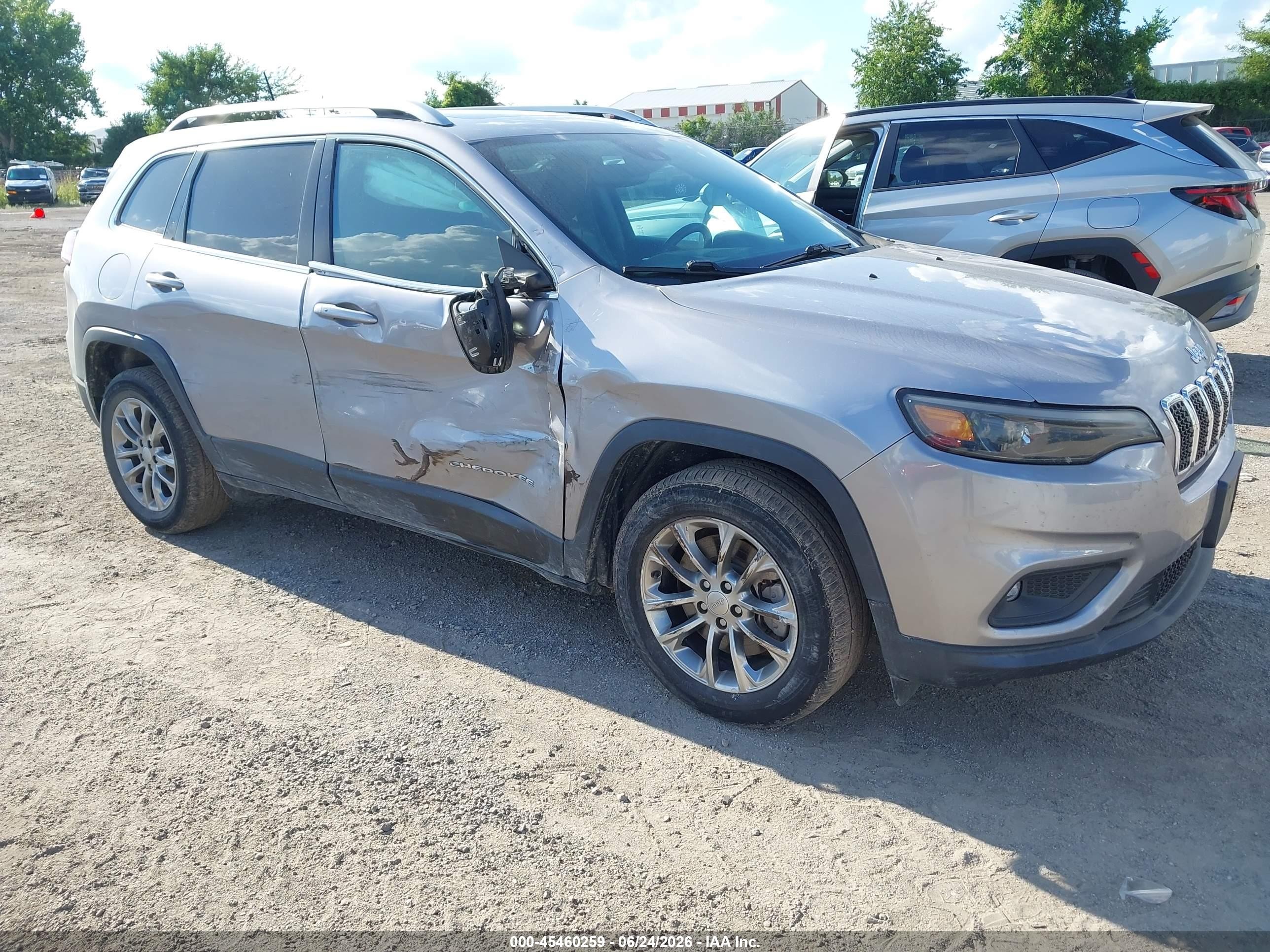 2021 Jeep Cherokee Latitude Plus Fwd Серый vin: 1C4PJLLB9MD204093