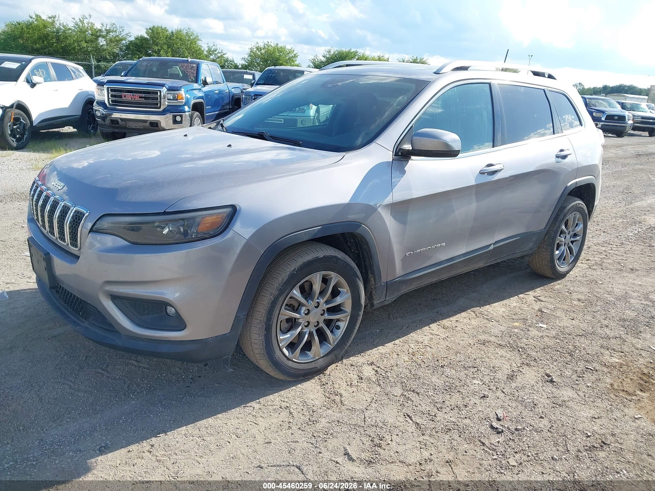 2021 Jeep Cherokee Latitude Plus Fwd Gray vin: 1C4PJLLB9MD204093