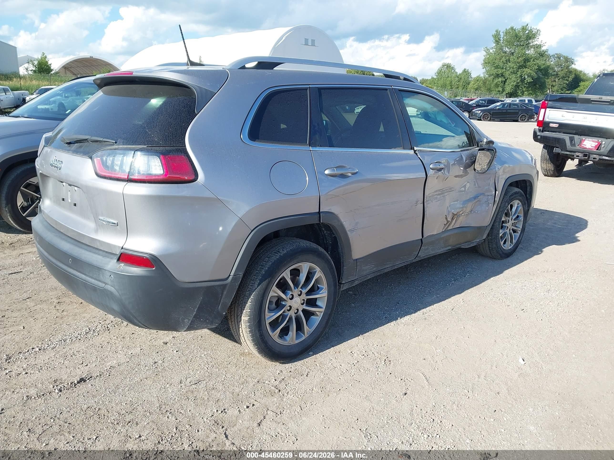 2021 Jeep Cherokee Latitude Plus Fwd Gray vin: 1C4PJLLB9MD204093