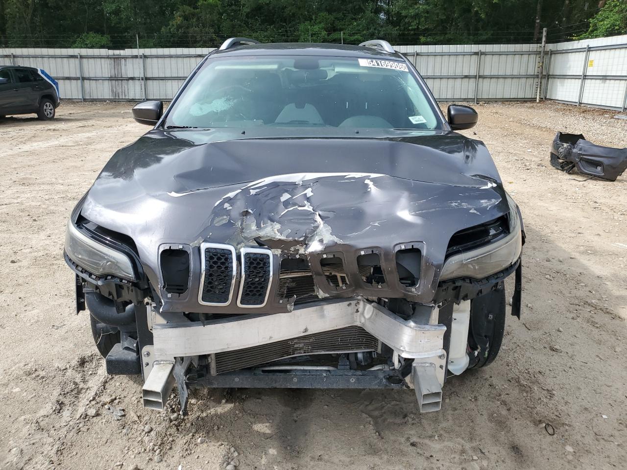2019 Jeep Cherokee Latitude Plus Gray vin: 1C4PJLLN3KD149339 Damage: Front Bumper/Cover, Missing, Replacement Required