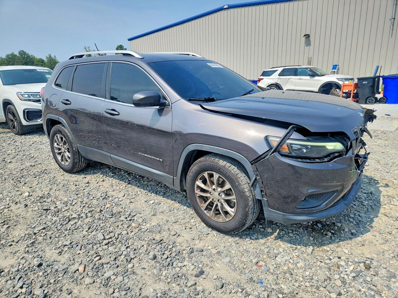 2019 Jeep Cherokee Latitude Plus Gray vin: 1C4PJLLX1KD170823