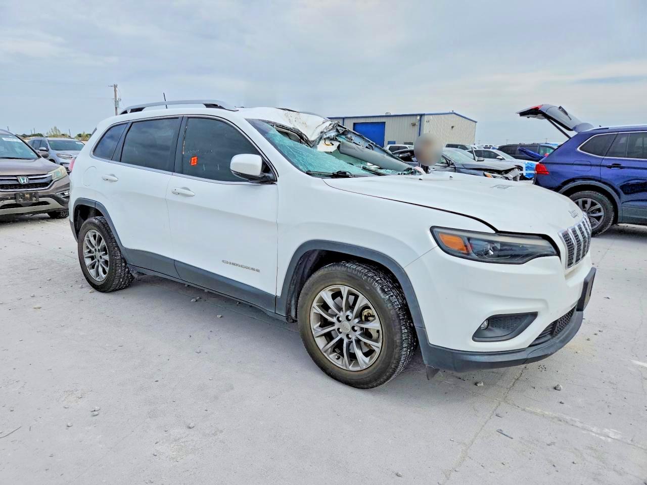 2021 Jeep Cherokee Latitude Lux White vin: 1C4PJLMX3MD107630