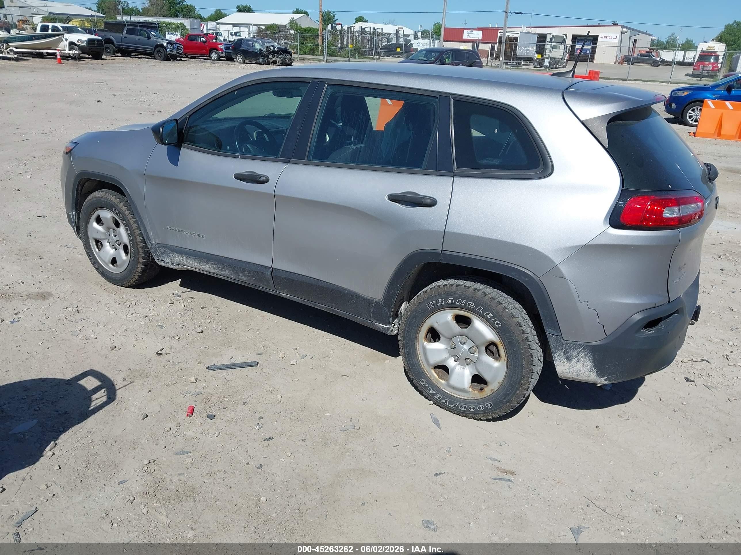 2014 Jeep Cherokee Sport Серый vin: 1C4PJMAB0EW202330