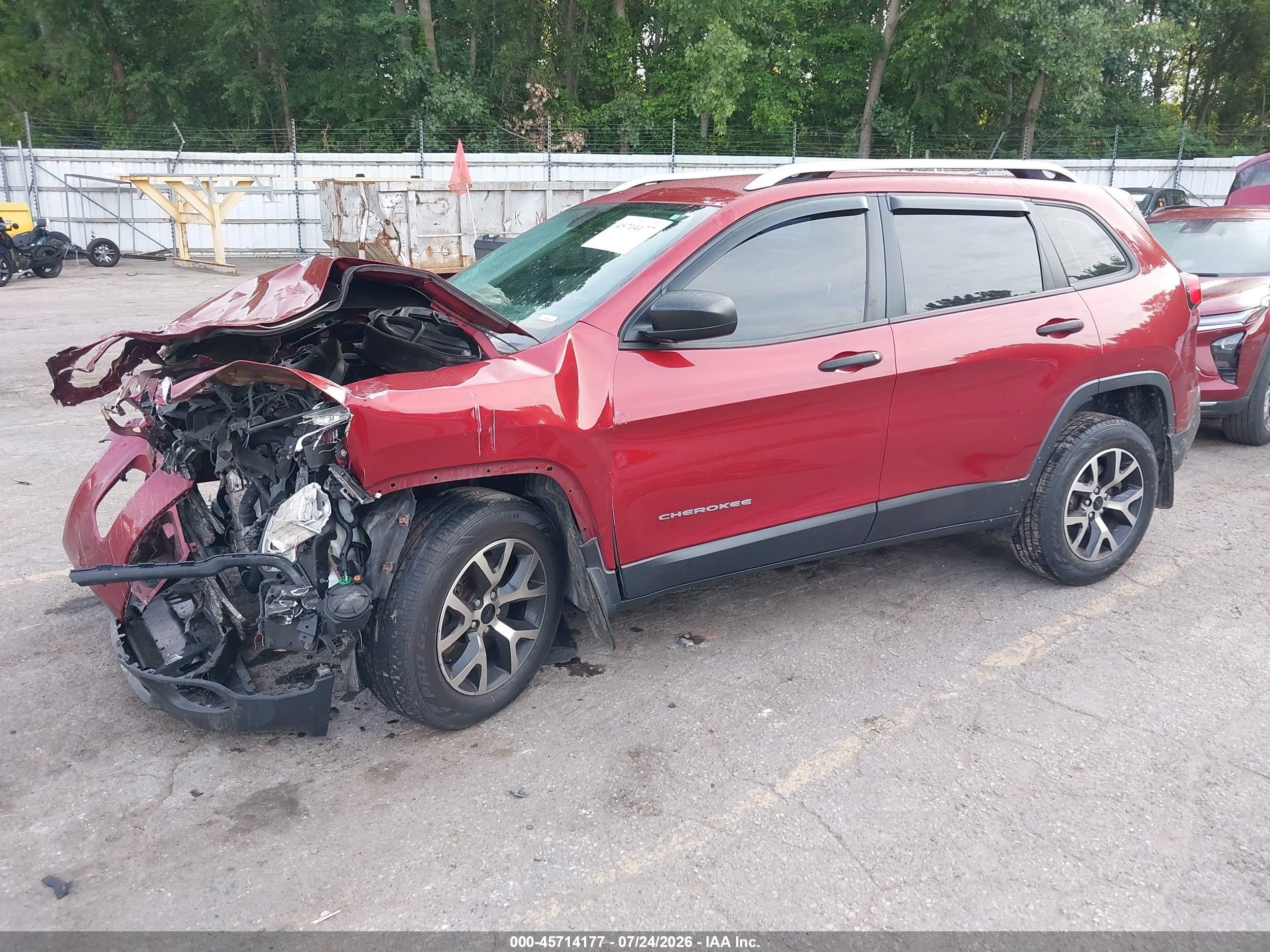 2015 Jeep Cherokee Sport Burgundy vin: 1C4PJMAB0FW741550