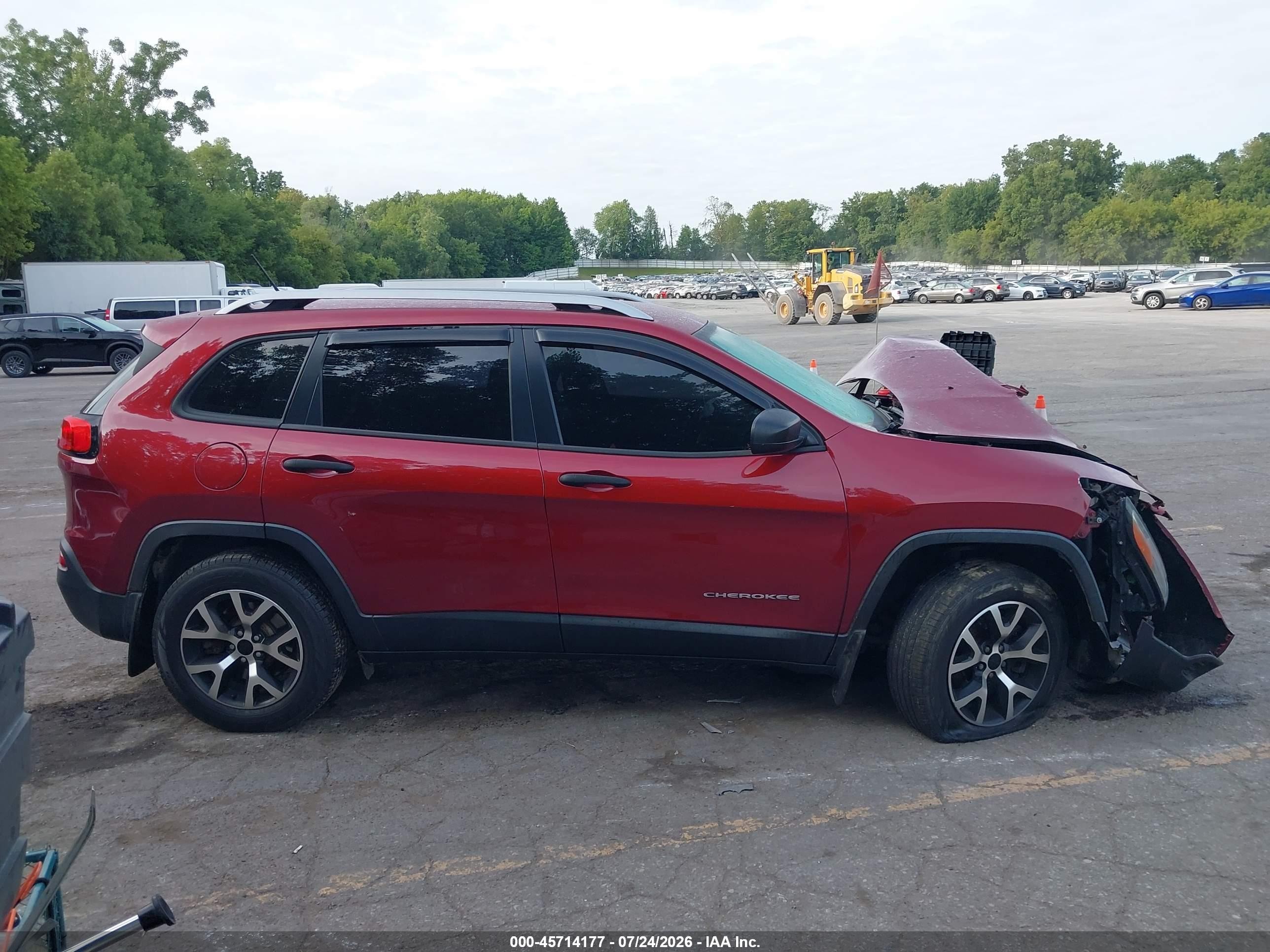 2015 Jeep Cherokee Sport Burgundy vin: 1C4PJMAB0FW741550