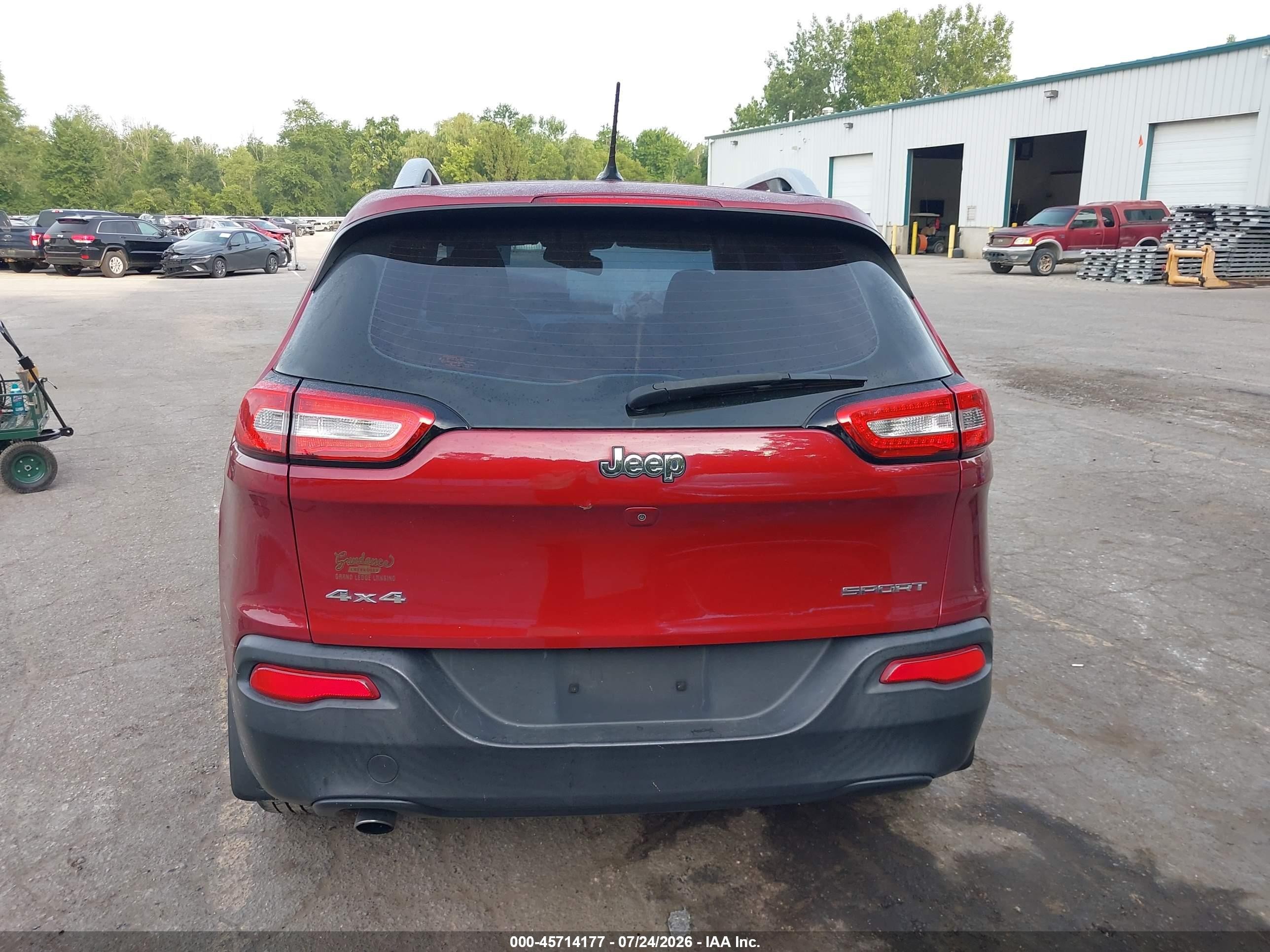 2015 Jeep Cherokee Sport Burgundy vin: 1C4PJMAB0FW741550