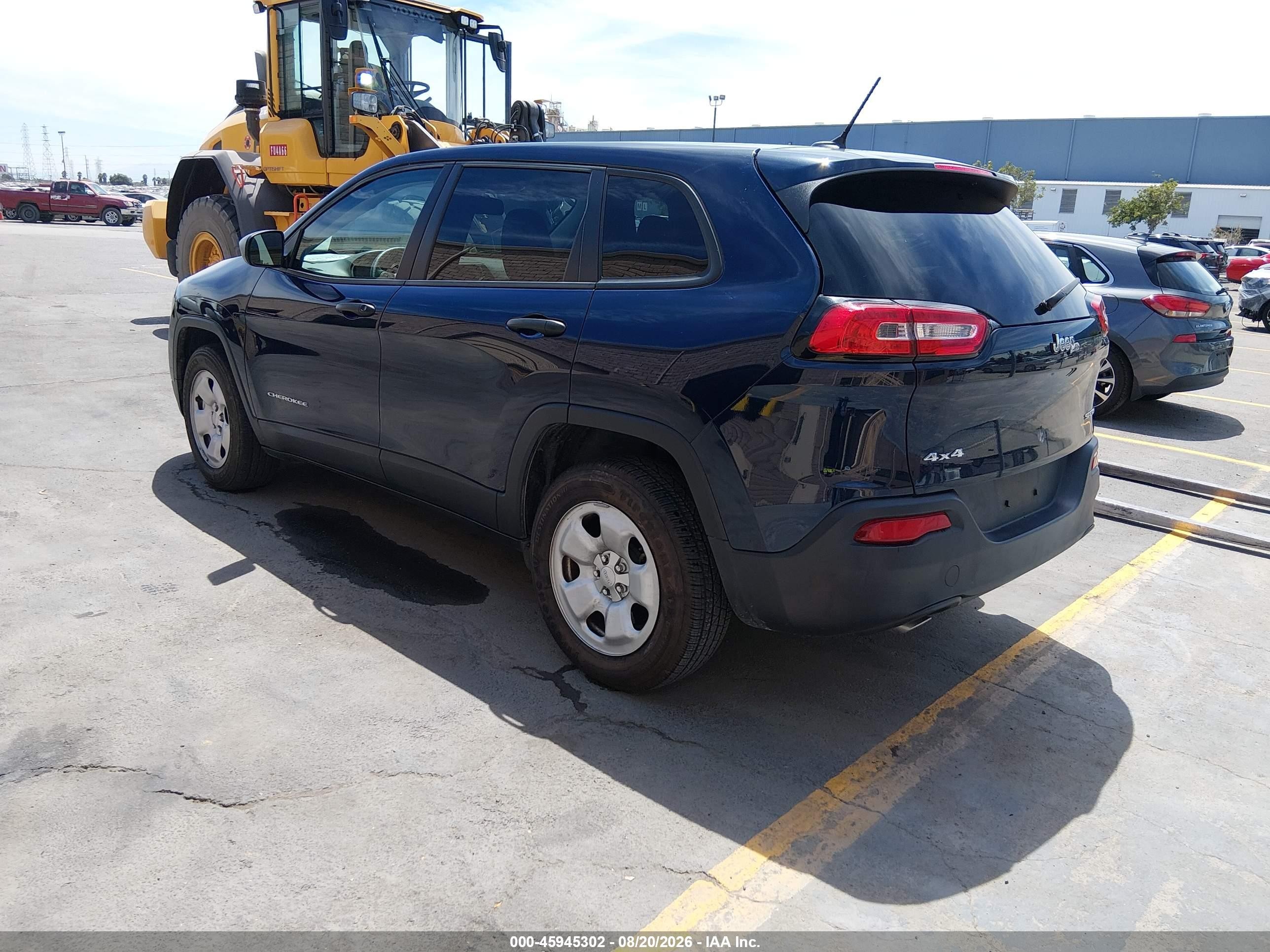 2016 Jeep Cherokee Sport Blue vin: 1C4PJMAB0GW337391