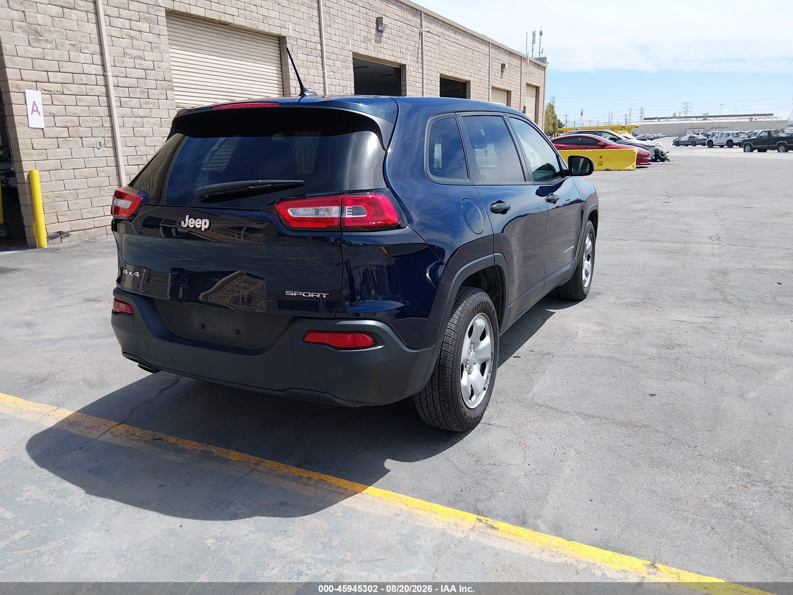 2016 Jeep Cherokee Sport Blue vin: 1C4PJMAB0GW337391
