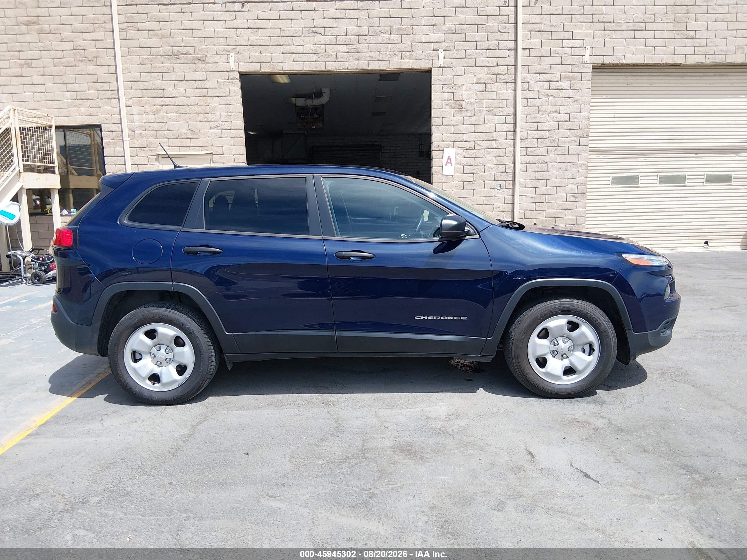 2016 Jeep Cherokee Sport Blue vin: 1C4PJMAB0GW337391
