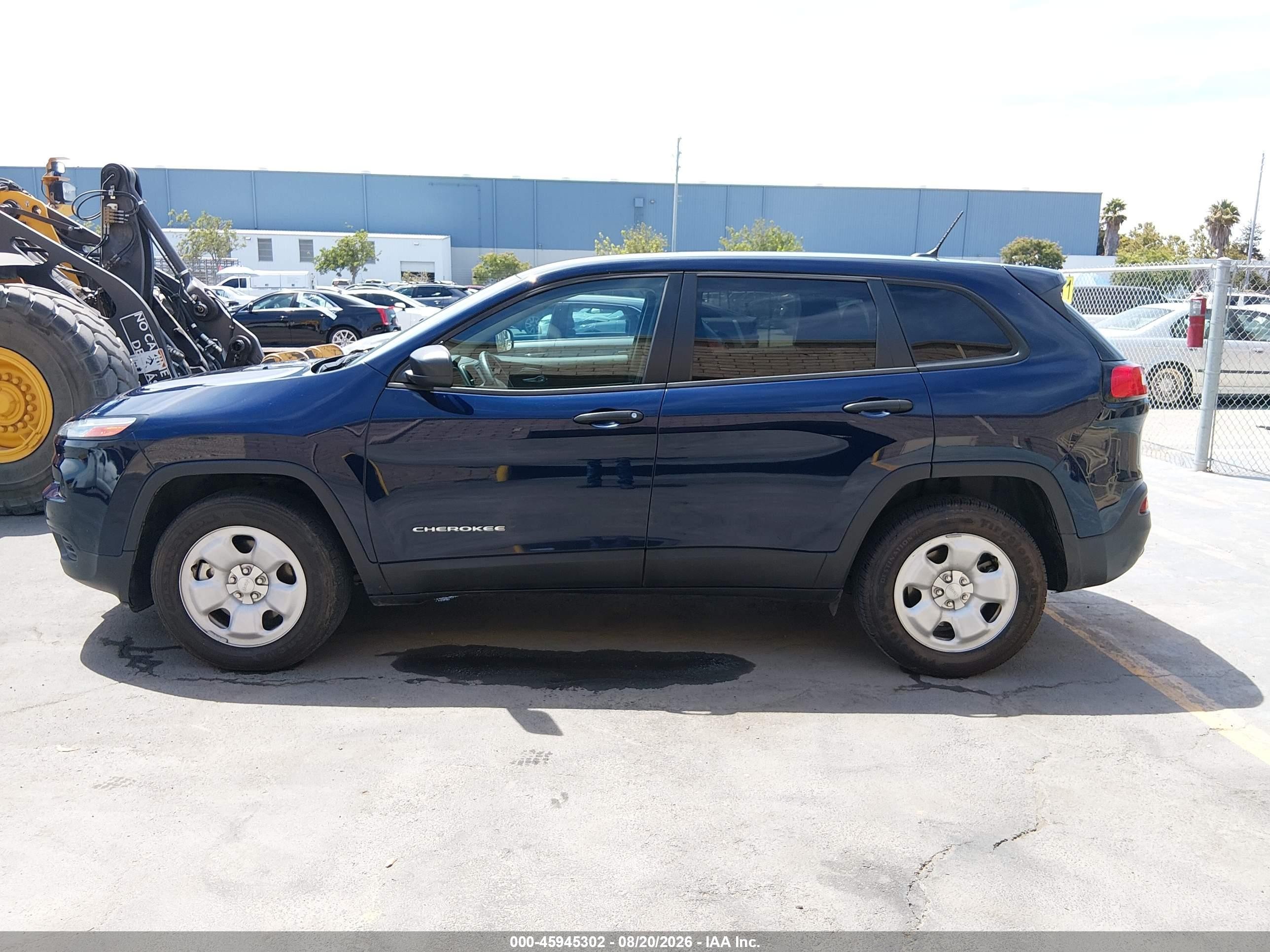 2016 Jeep Cherokee Sport Blue vin: 1C4PJMAB0GW337391