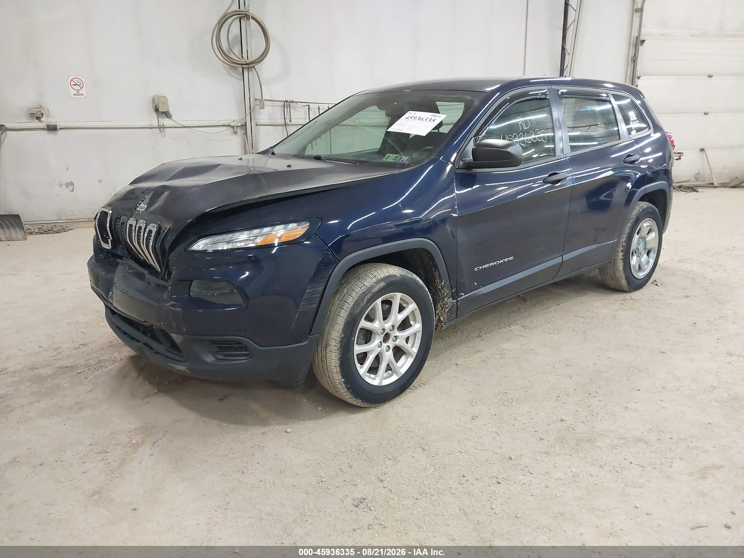 2014 Jeep Cherokee Sport Синий vin: 1C4PJMAB1EW178118