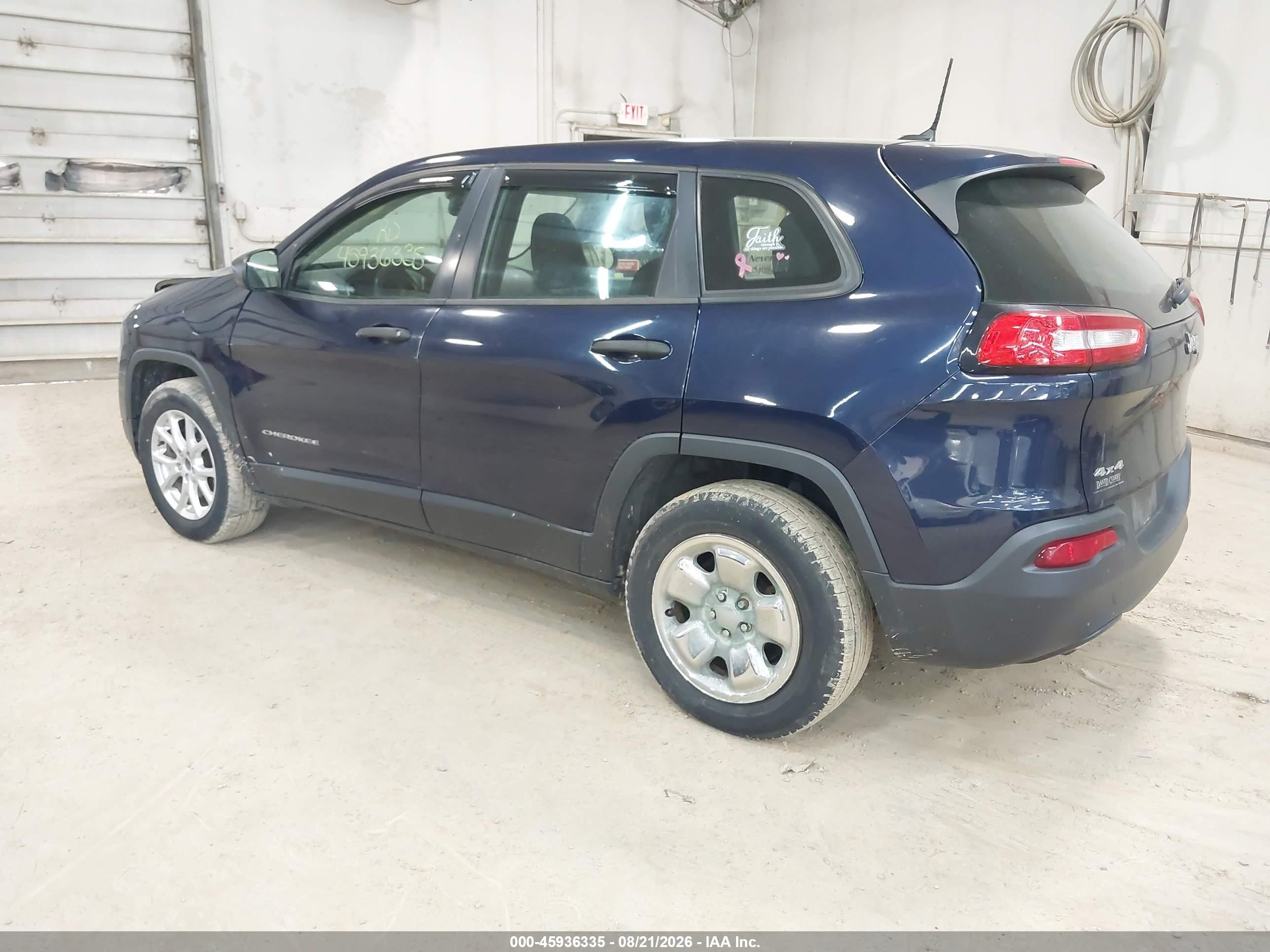 2014 Jeep Cherokee Sport Синий vin: 1C4PJMAB1EW178118