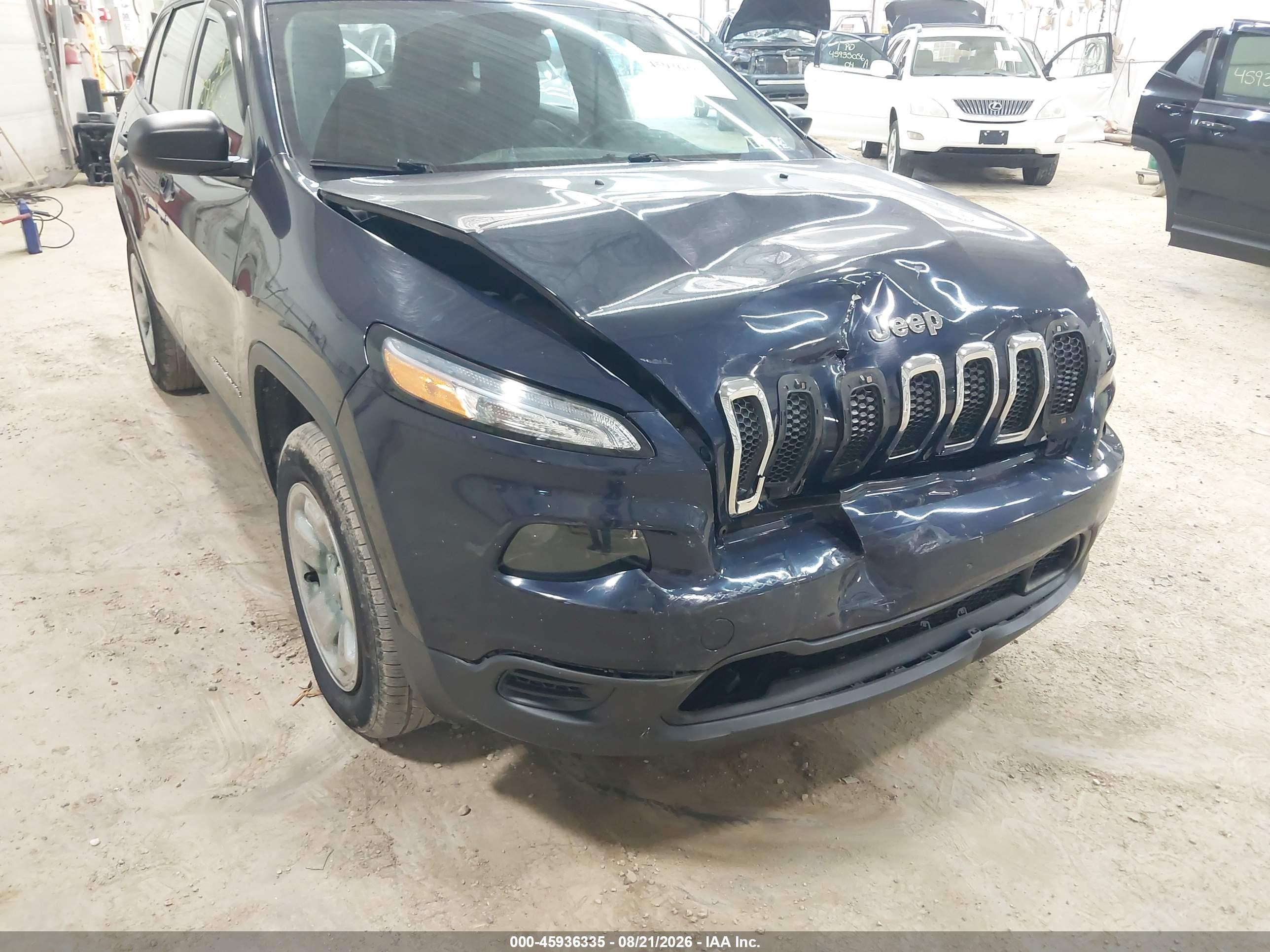 2014 Jeep Cherokee Sport Синий vin: 1C4PJMAB1EW178118